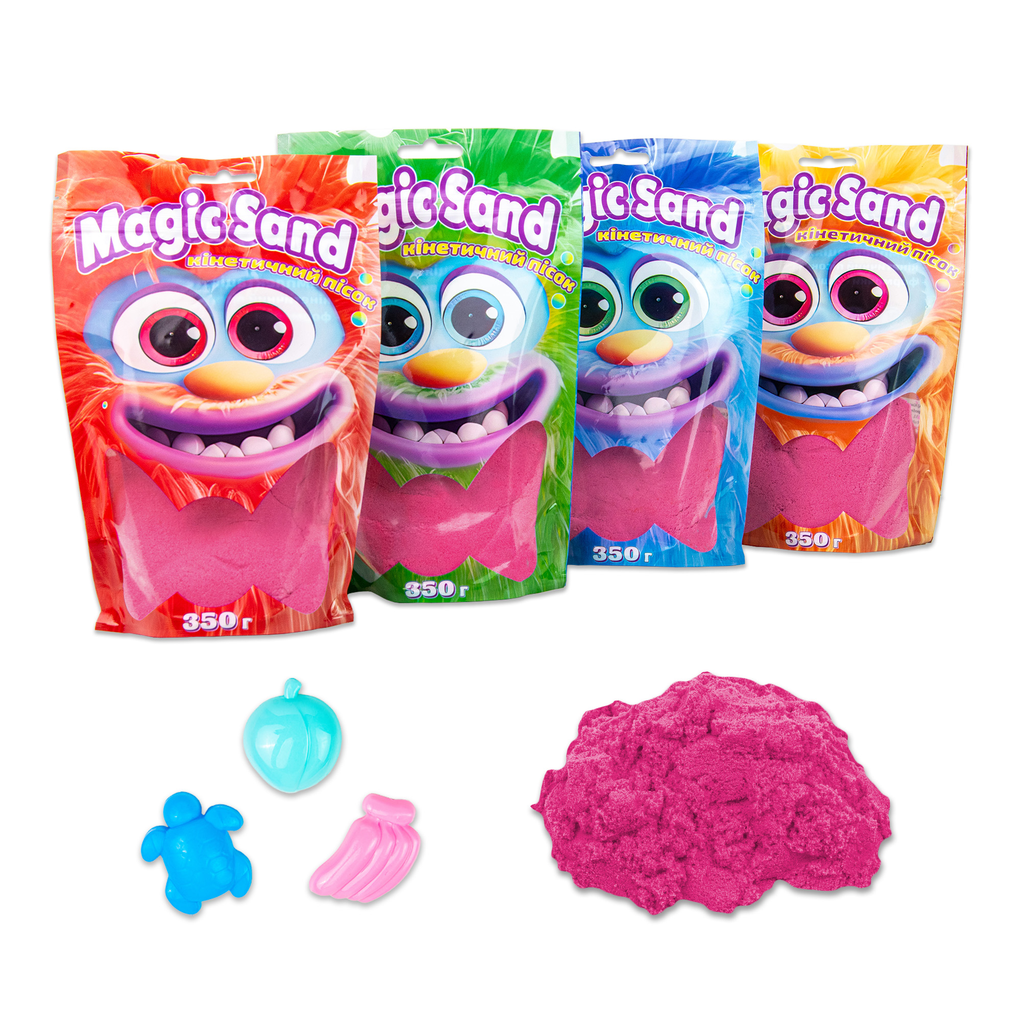 Кінетичний пісок Magic sand в пакеті 39402-8 рожевий, 0,350 кг