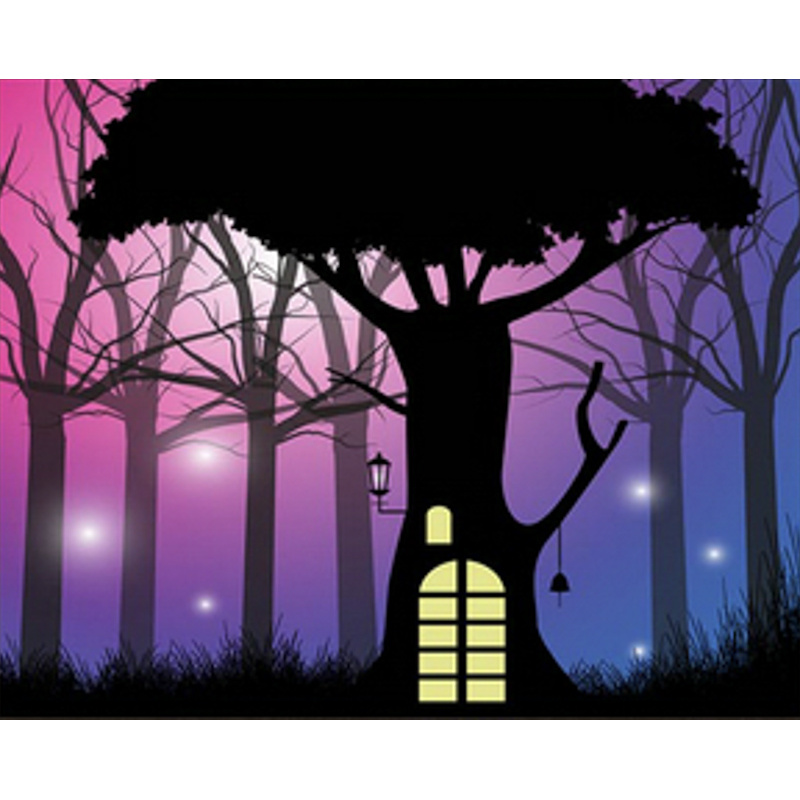 Diamantmosaik PREMIUM Märchenhaus im Zauberwald