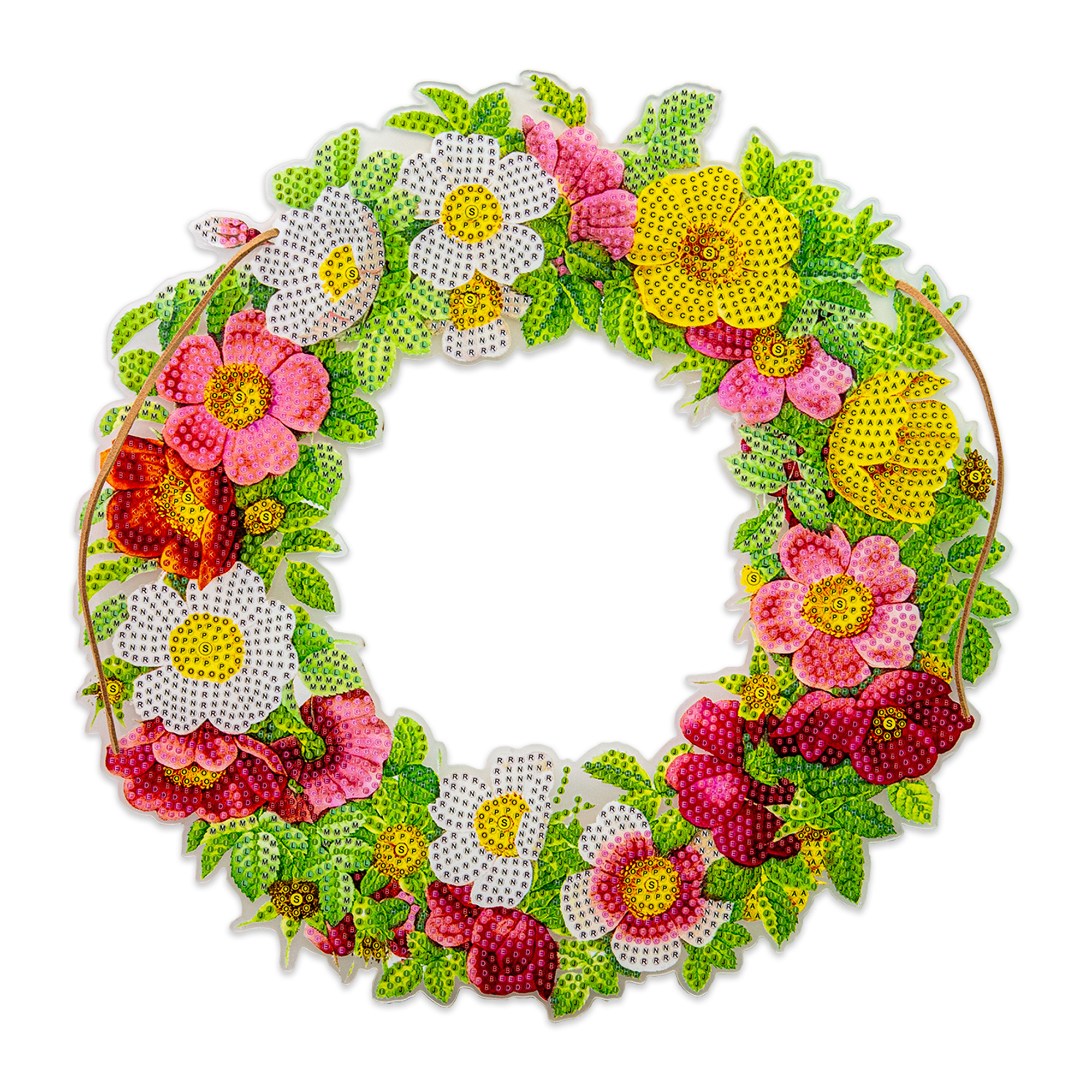 Алмазна мозаїка ПРЕМІУМ Віночок троянд підвісний