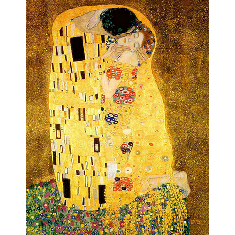 Diamantmosaik PREMIUM Gustav Klimt Kiss ohne Rahmen