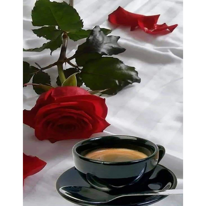 Diamond mosaic Coffee in the bed without a subframe