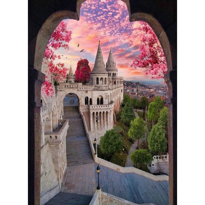 Алмазна мозаїка ПРЕМІУМ Між частинами замку без підрамника