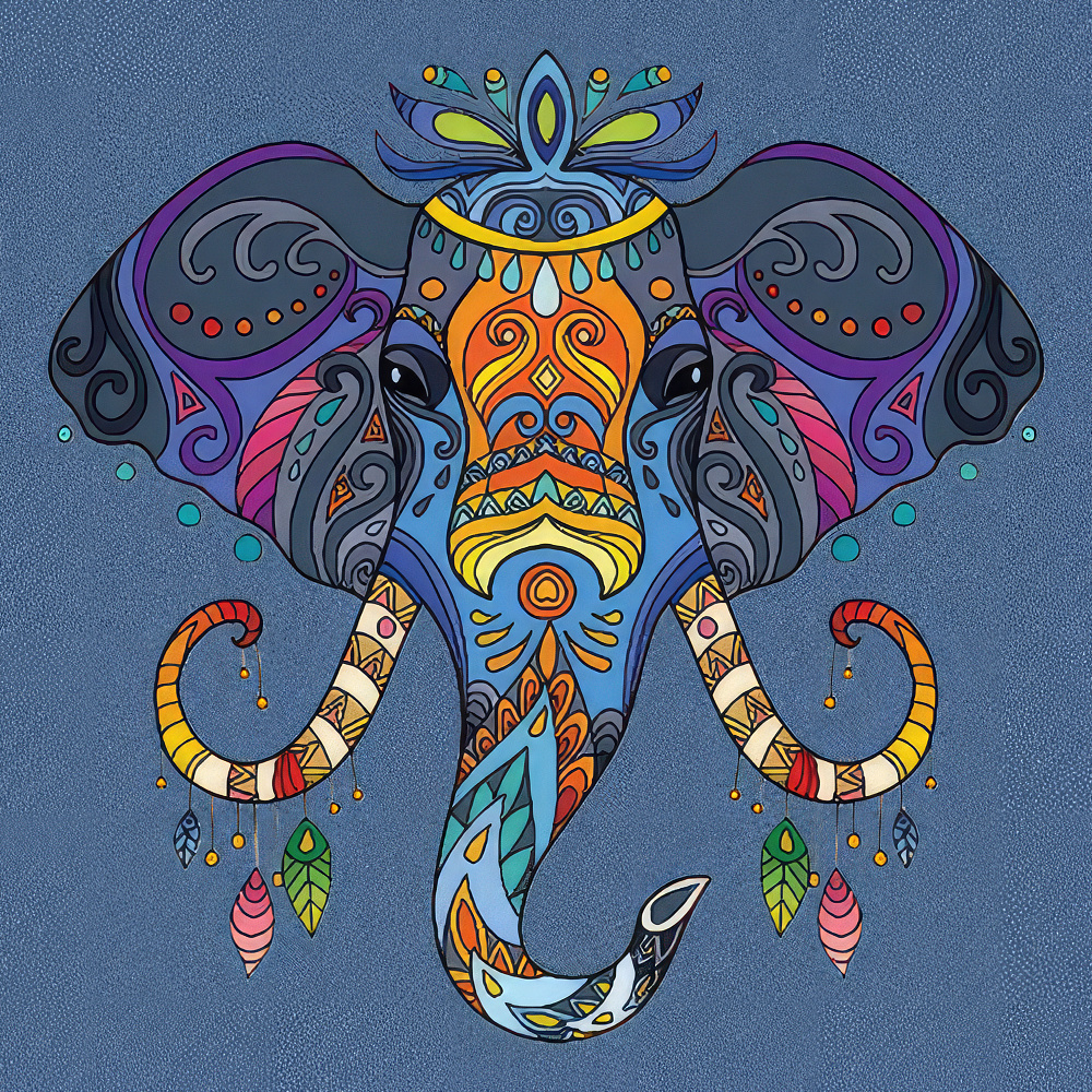 Anti-Stress-Malset Asiatischer Elefant