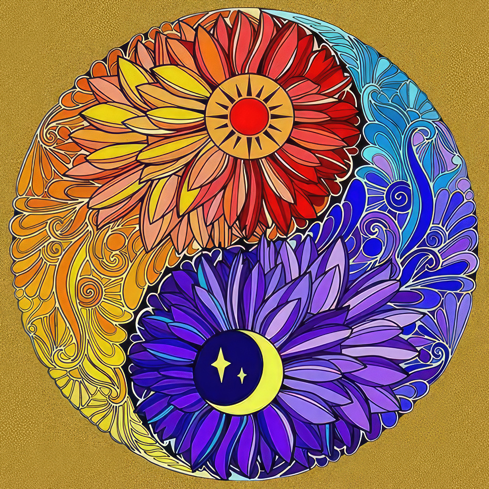 Набір для розпису-антистрес Інь Янь Мандала