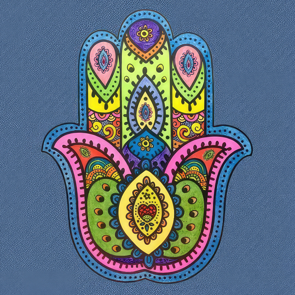 Anti-stress painting set Hamsa pattern,