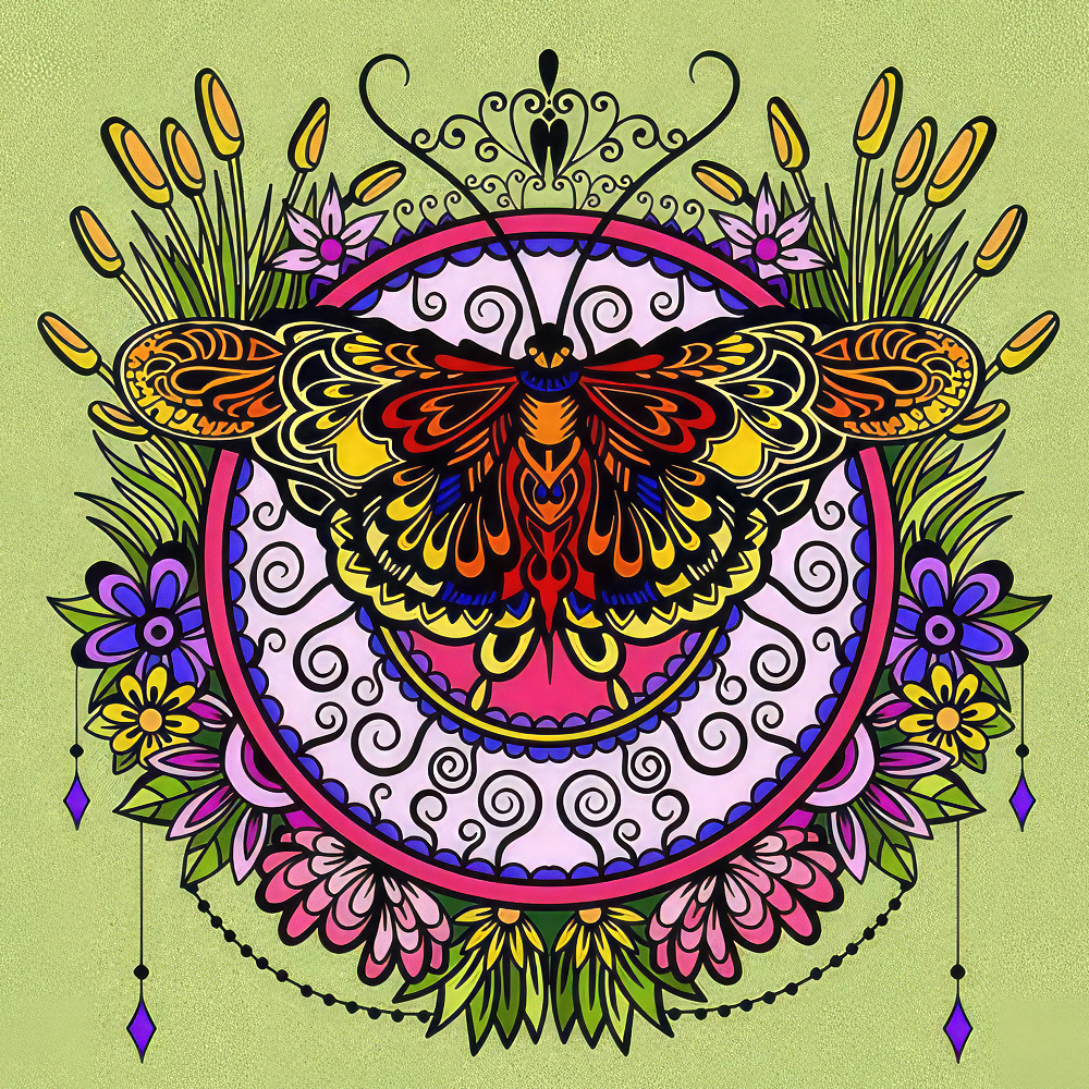 Anti-Stress-Malset Schmetterling Mandala