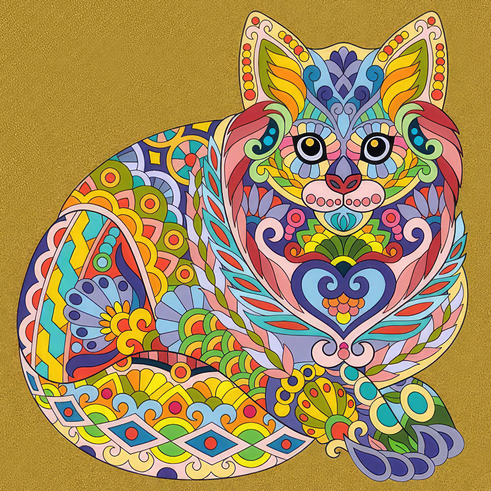 Anti-Stress Malset Mandala Katze,