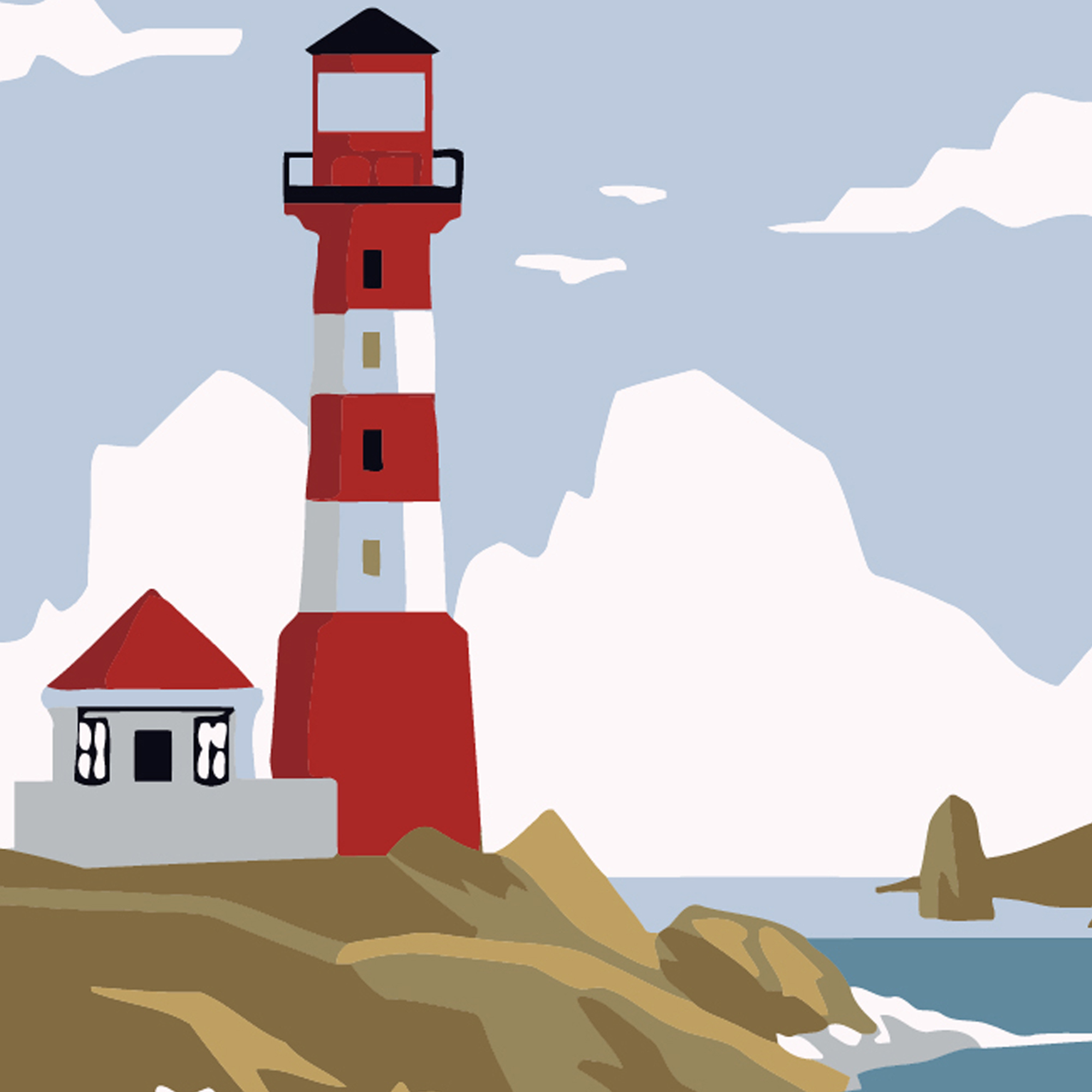 Lighthouse in a landscape size