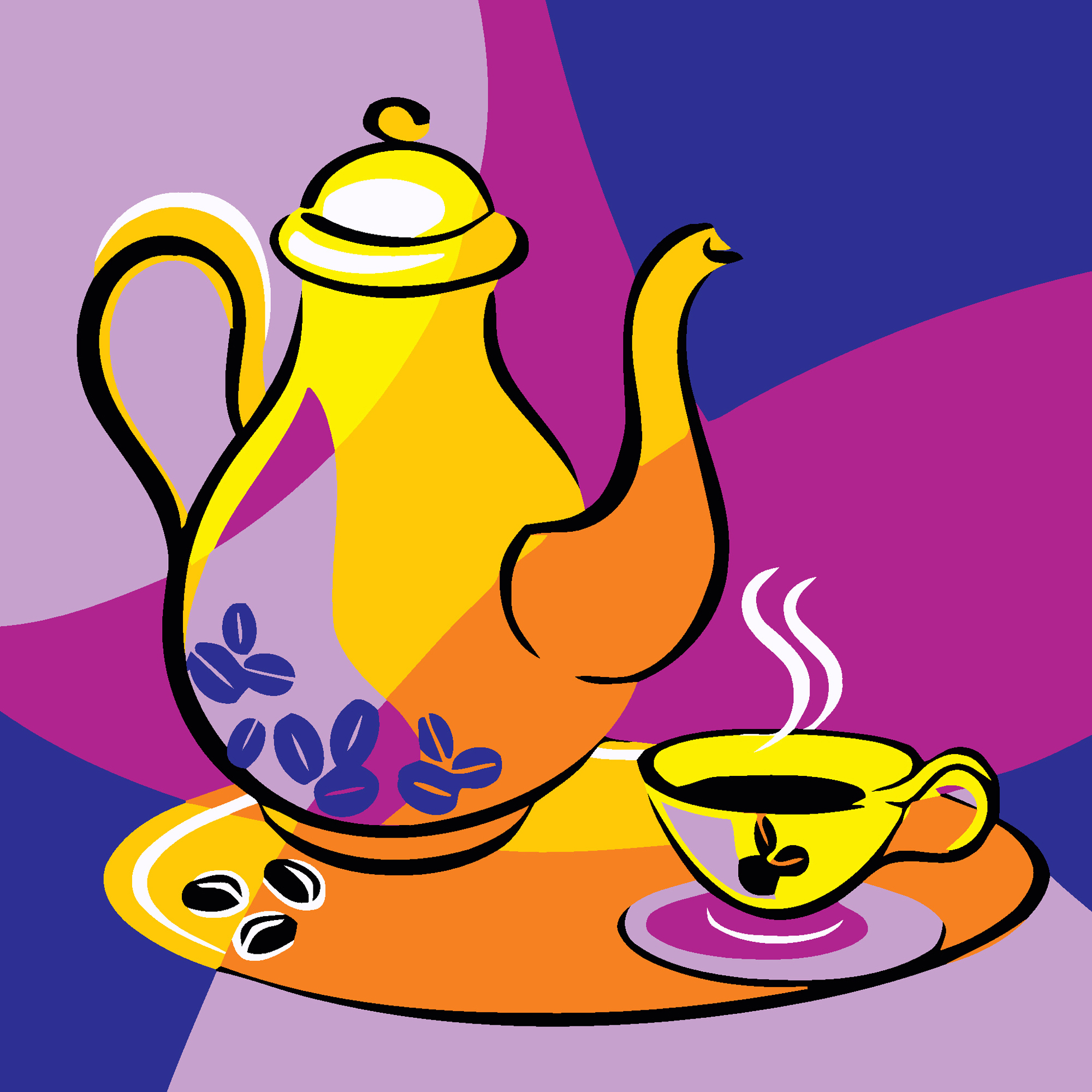 Картина за номерами Кавовий сервіз