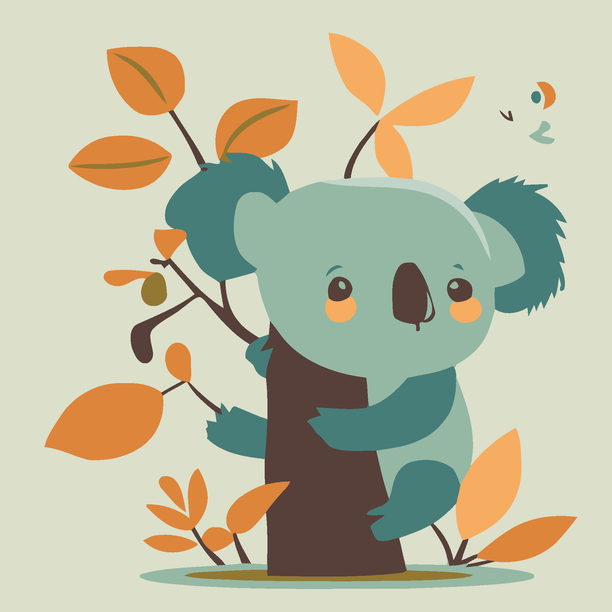 Картина за номерами Коала на гілці