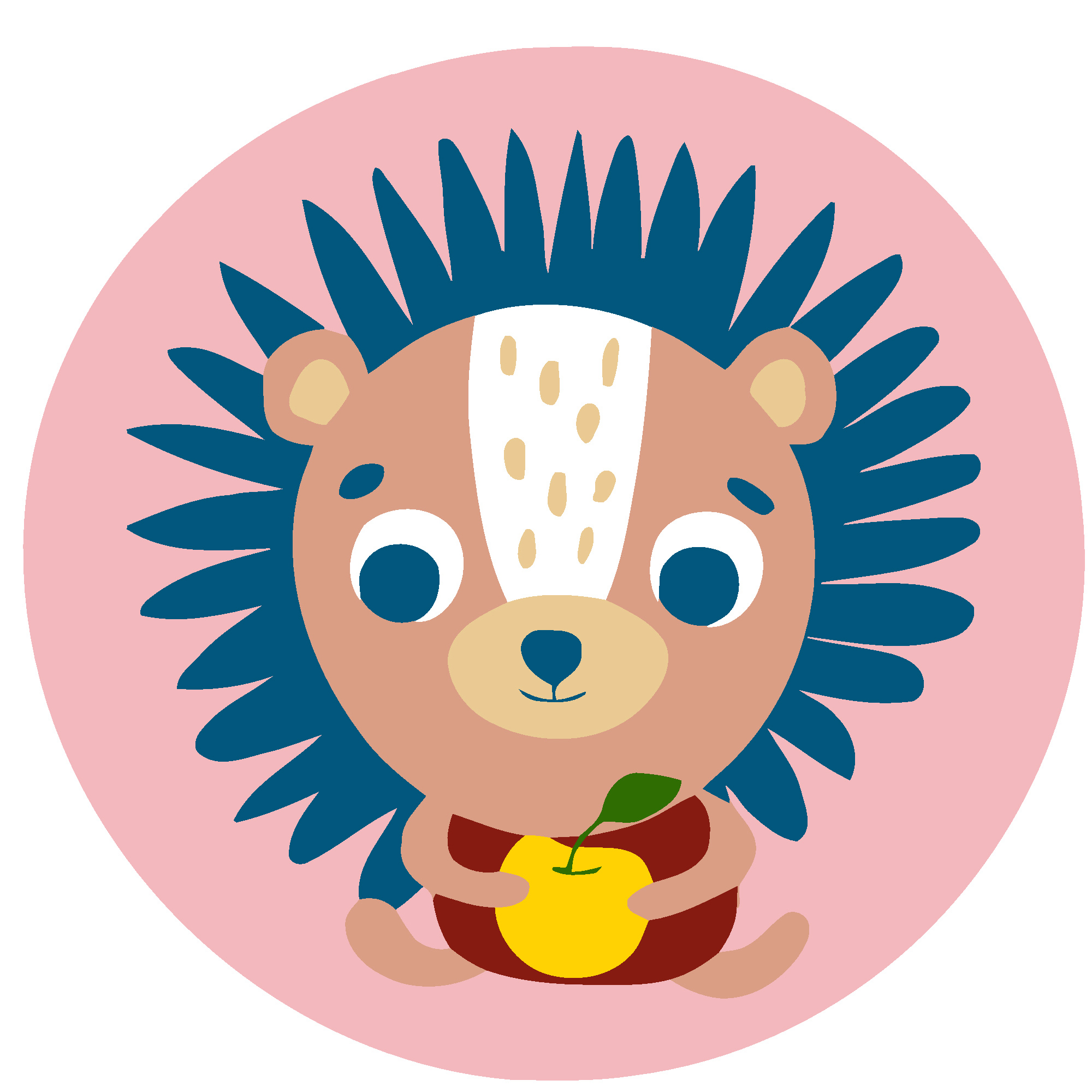 Картина за номерами Їжачок з яблуком