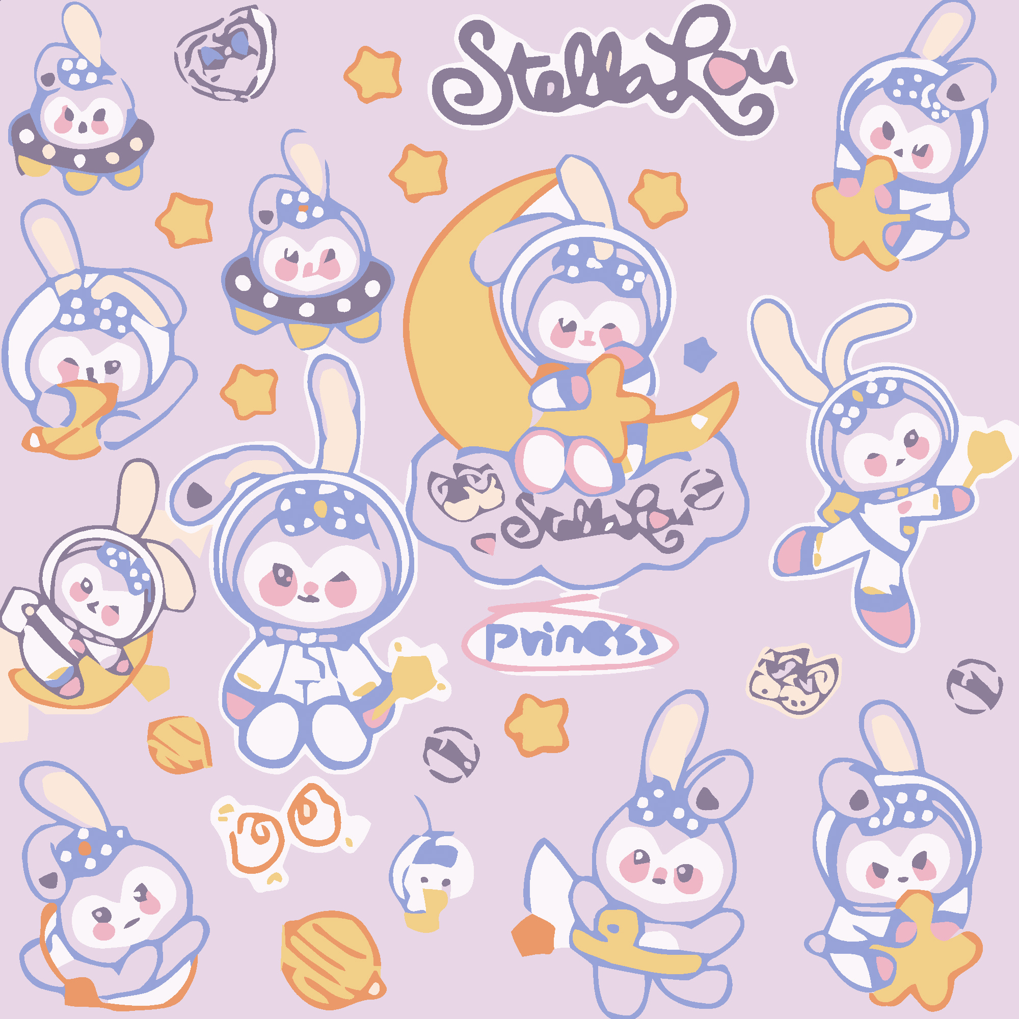 Картина за номерами Зіркові зайченята