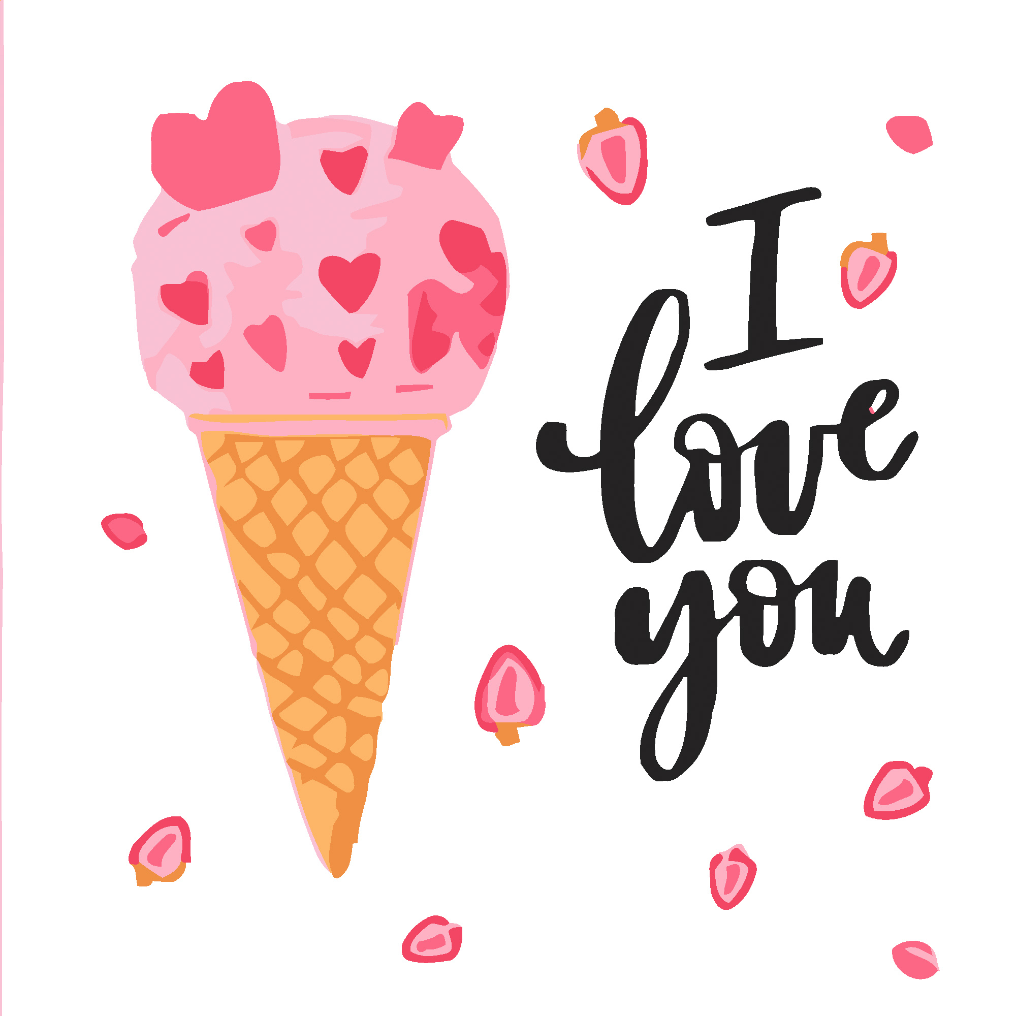 Ice cream with love size