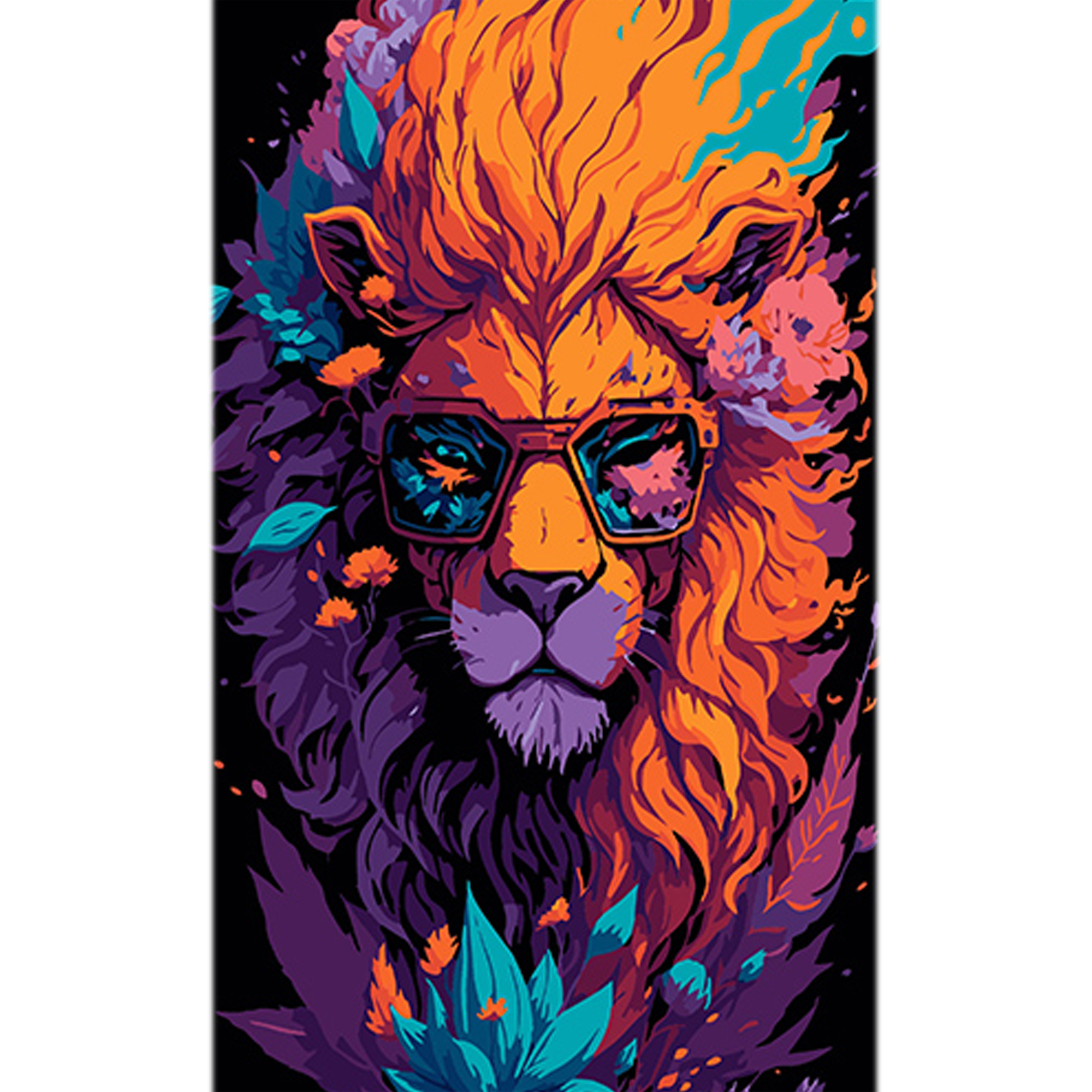 Картина за номерами ПРЕМІУМ Стильний Цар на чорному фоні