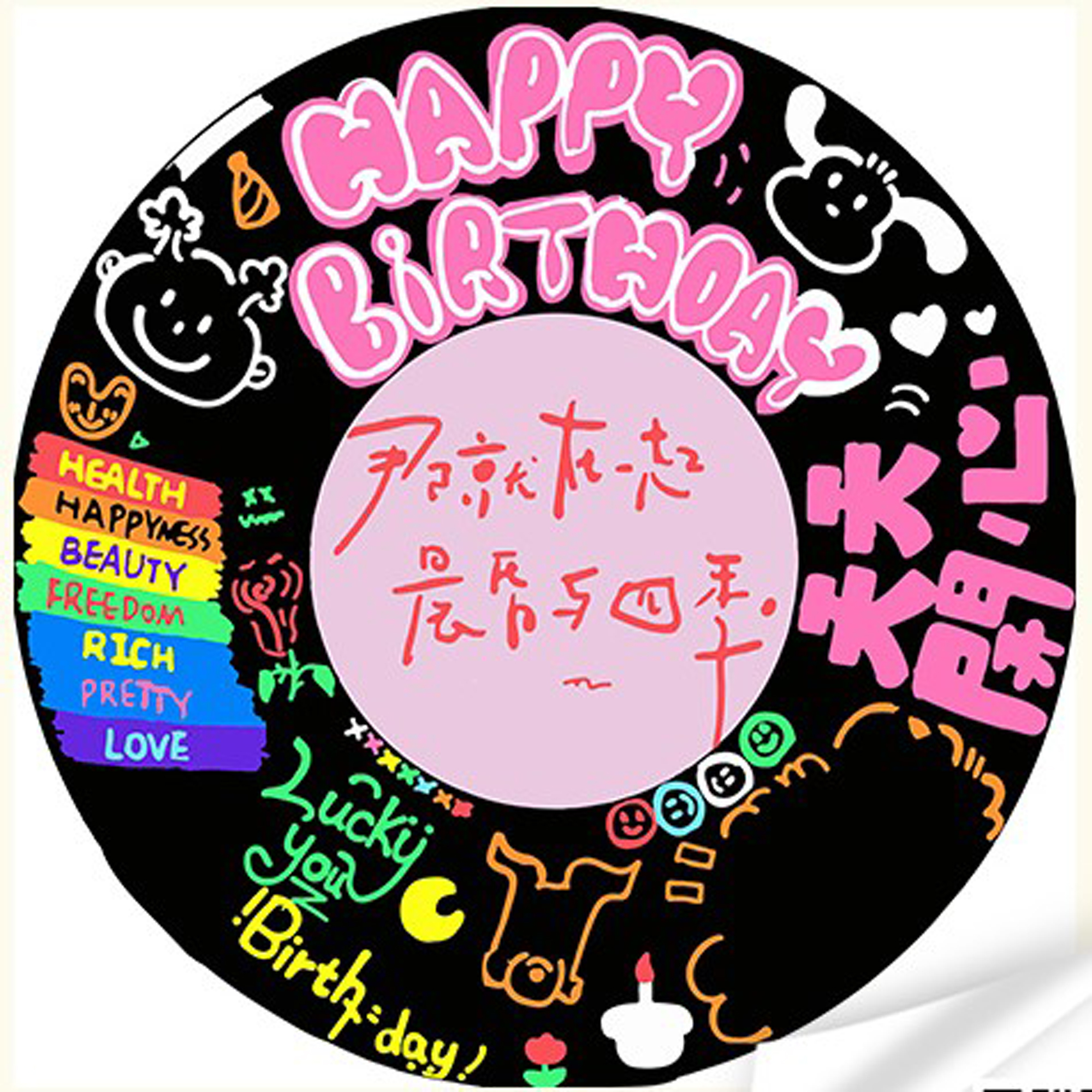 Вініл за номерами ПРЕМІУМ Побажання на день народження