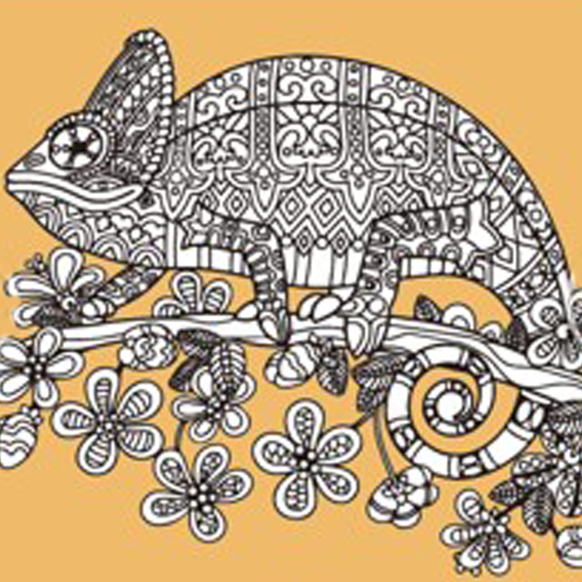 Набір для розпису-антистрес Хамелеон на гіллі