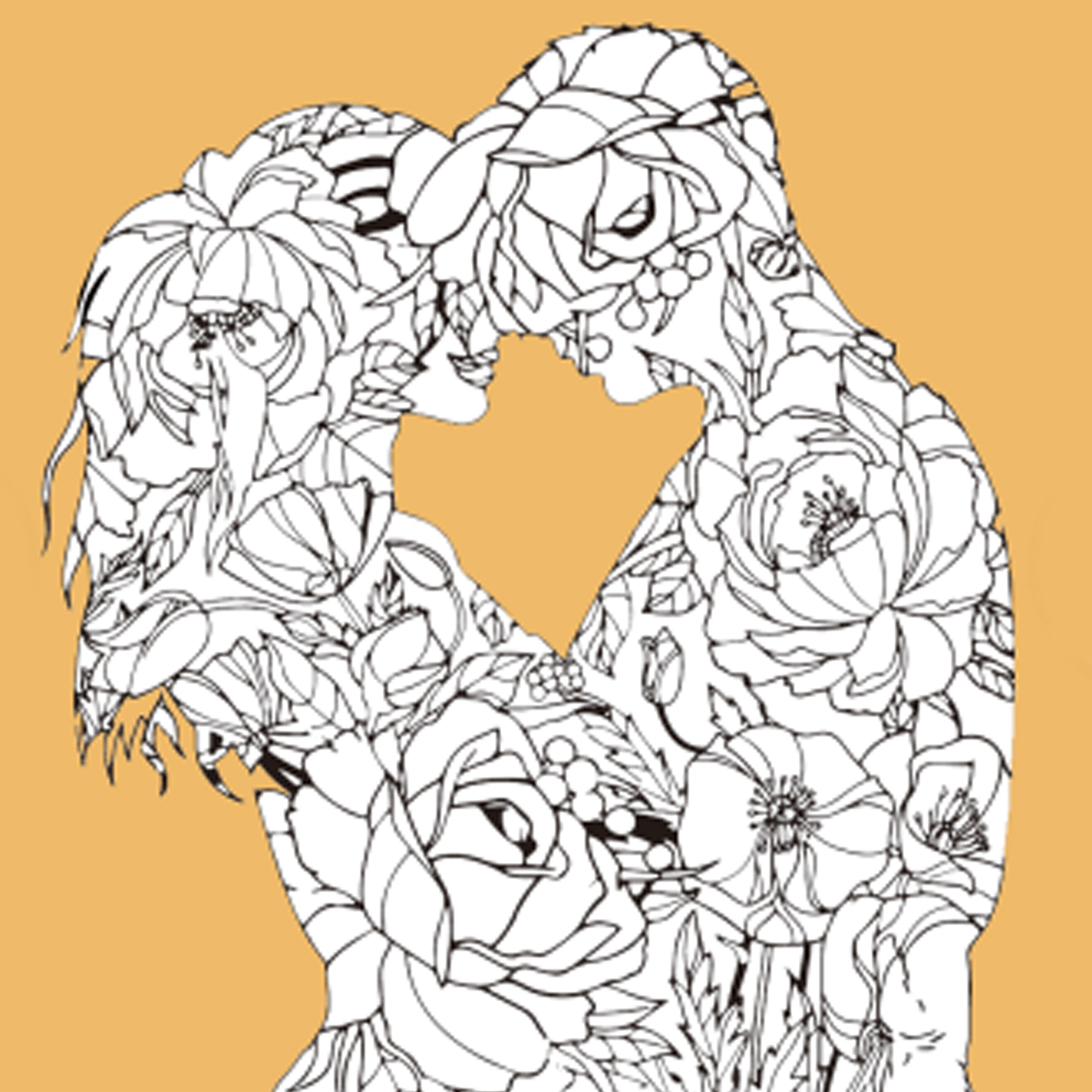 Набір для розпису-антистрес Квіткове кохання