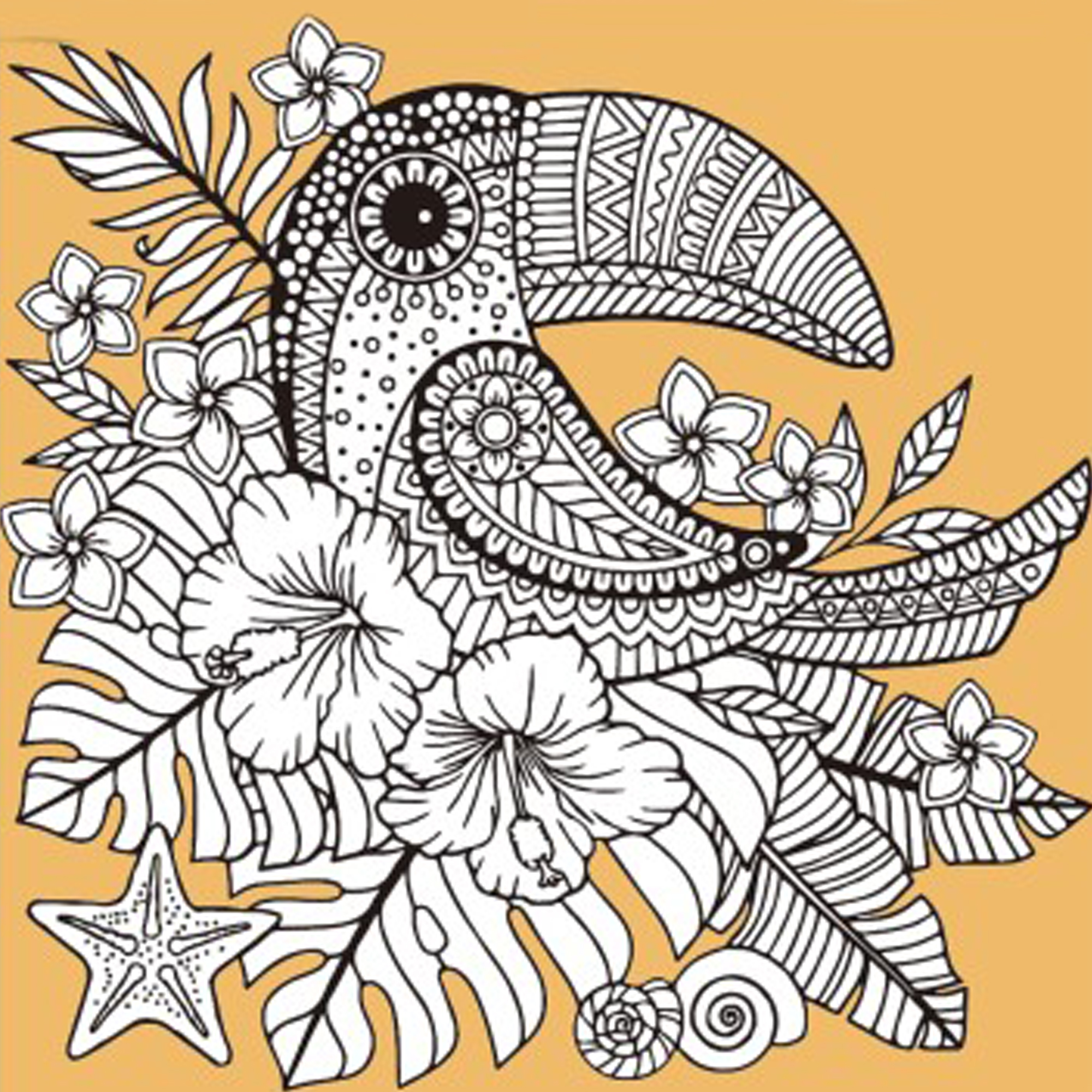 Набір для розпису-антистрес Тукан серед тропіків