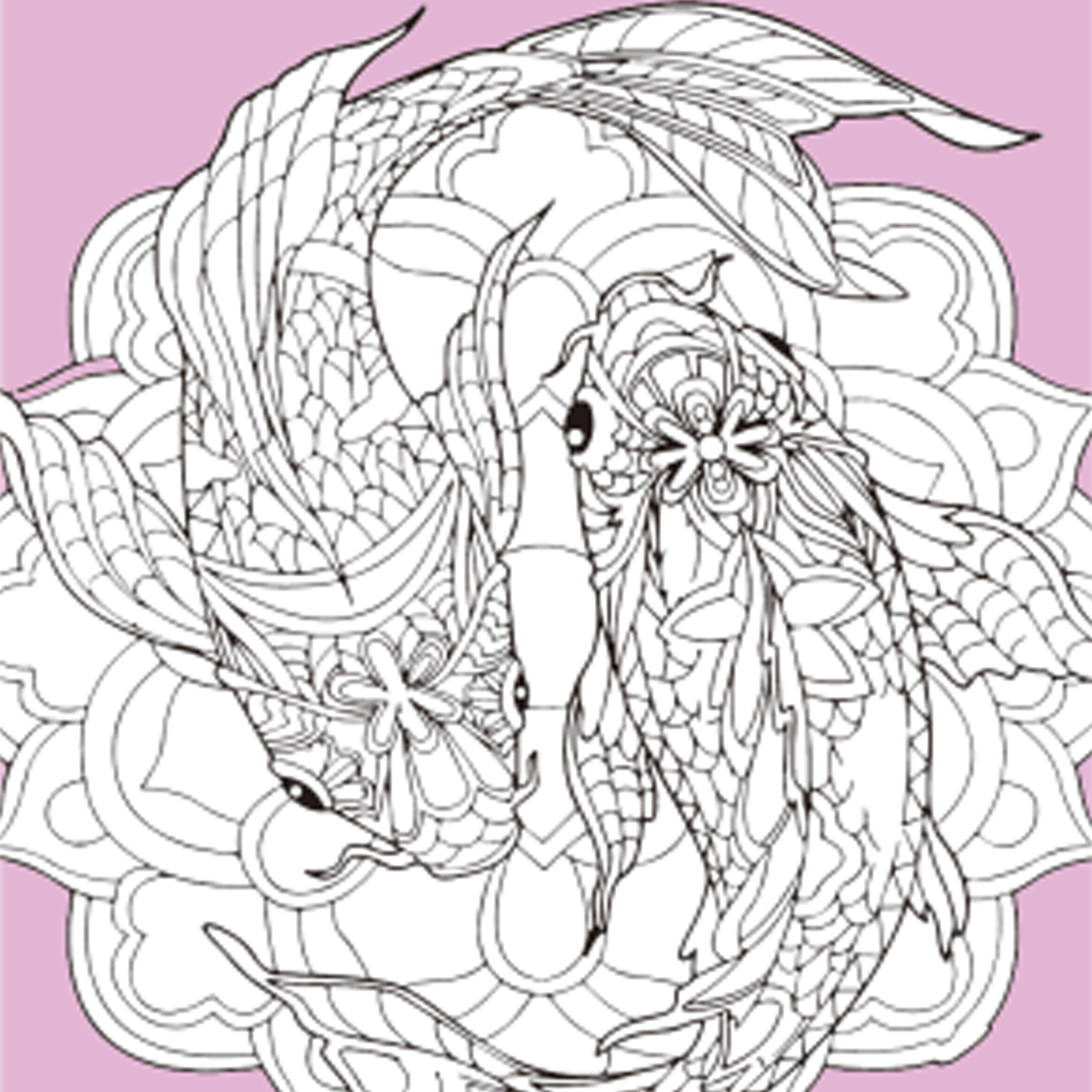 Набір для розпису-антистрес Дві рибки у танці