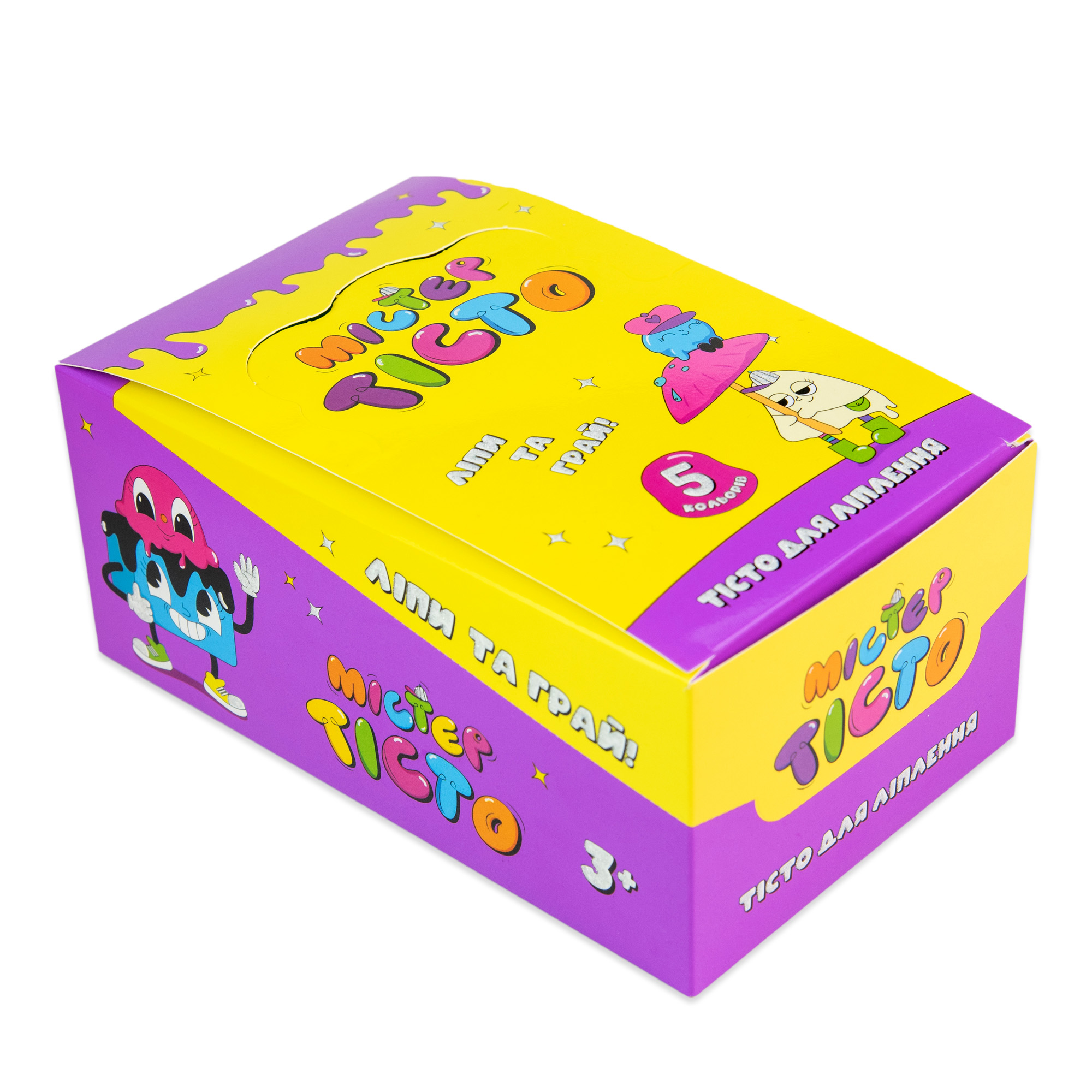 Набір для творчості Містер тісто 5 кольорів , в блоці 6 шт (41011)