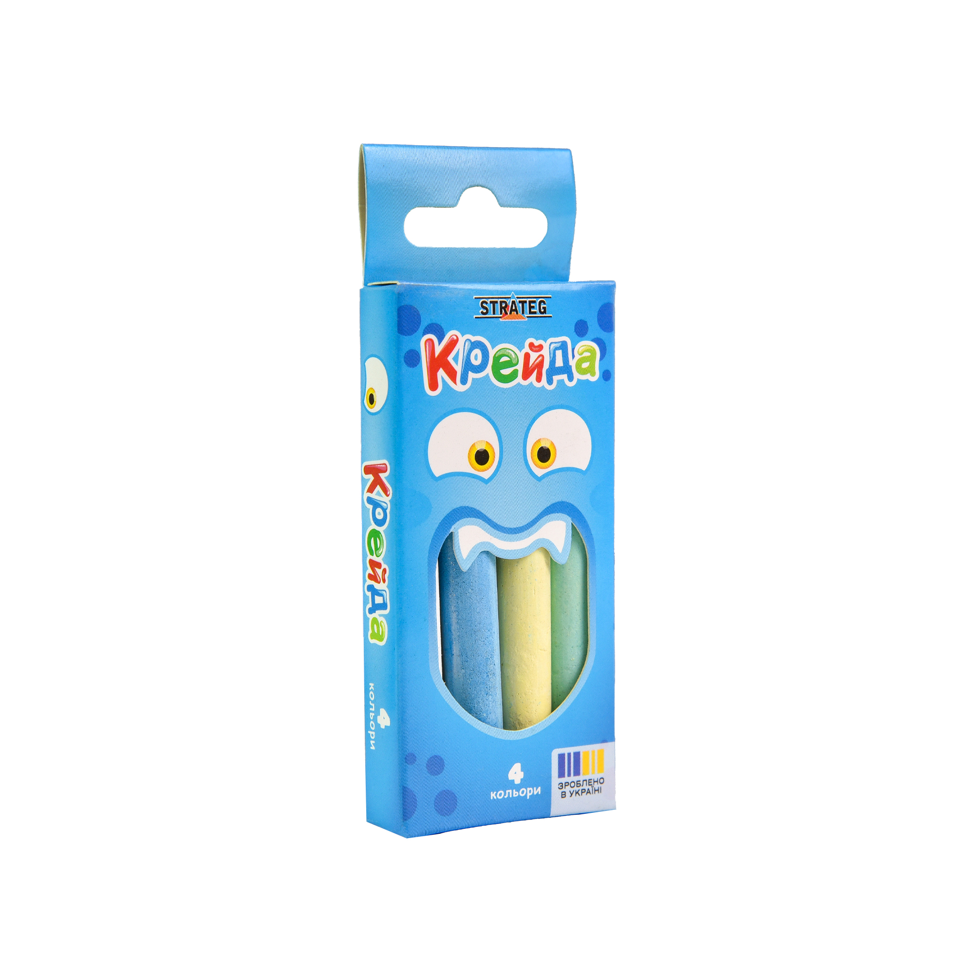 Small round chalk - 4 pieces multi-colored (50131)