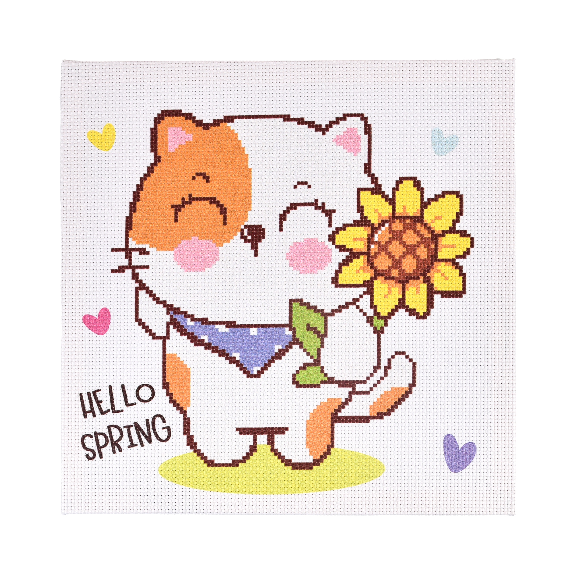 Набір для творчості вишивка хрестиком Кошеня з соняхом