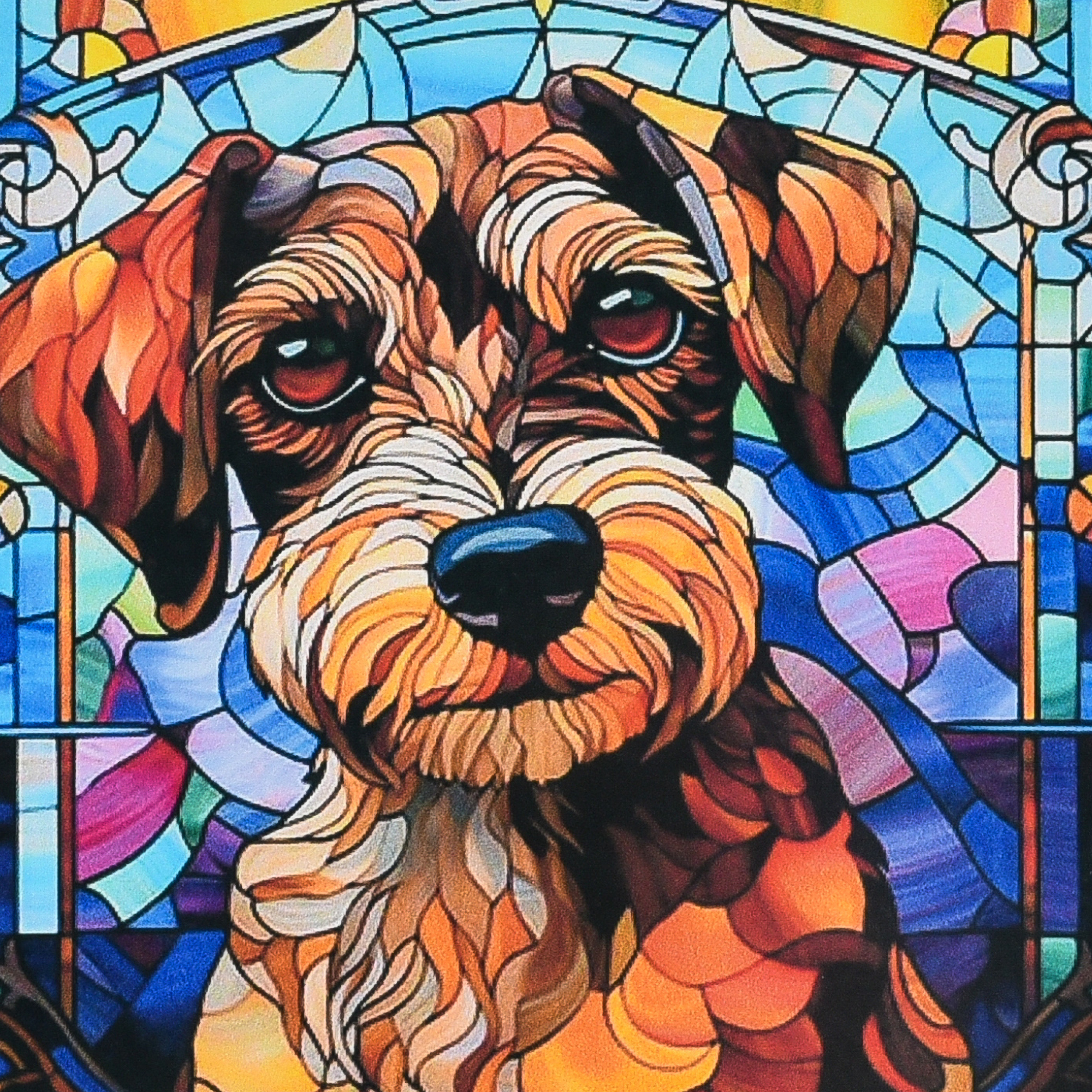 Алмазна мозаїка ПРЕМІУМ Вітражний пес