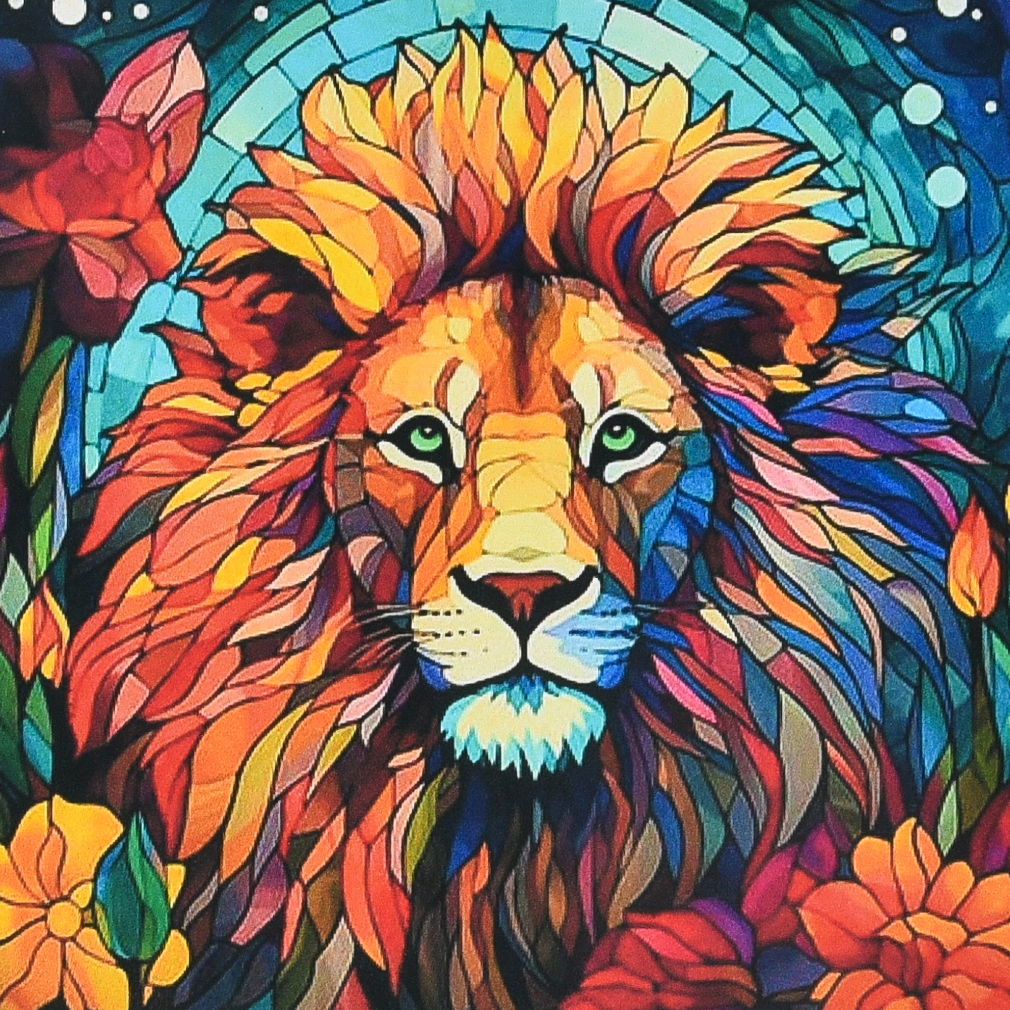 Алмазна мозаїка ПРЕМІУМ Вітражна могутність