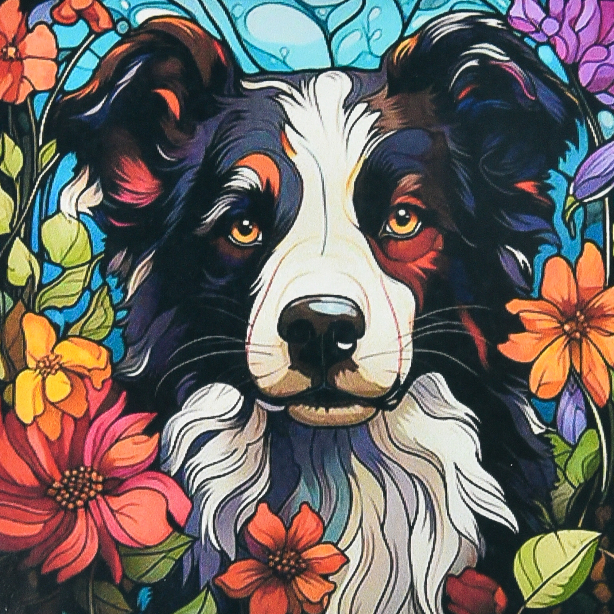 Алмазна мозаїка ПРЕМІУМ Пес у світлі кольорів