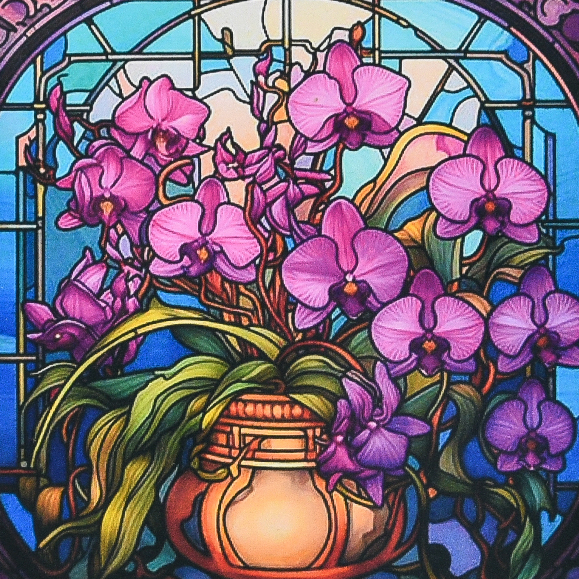 Diamantmosaik PREMIUM Magie der Orchideen