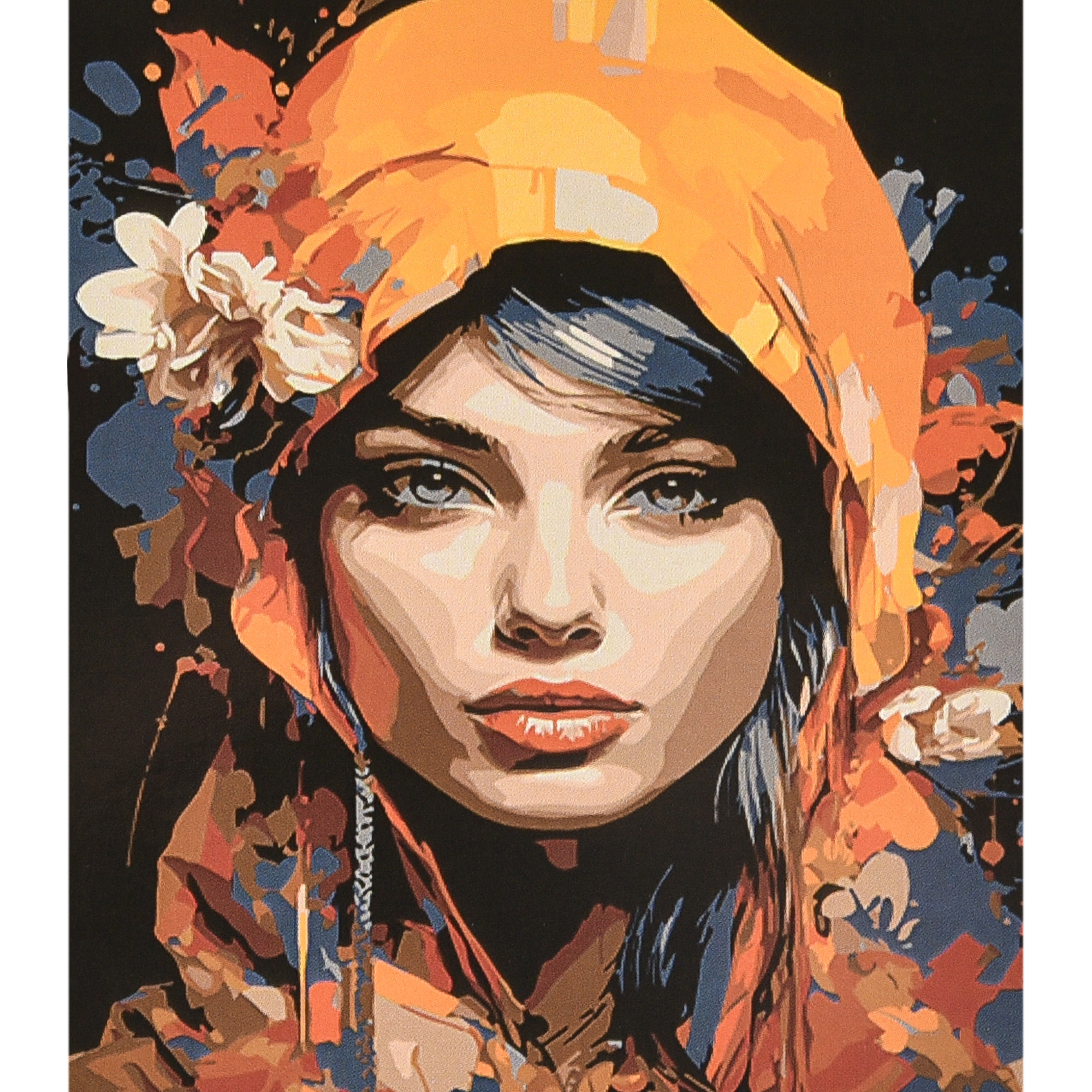 Картина за номерами ПРЕМІУМ Дівчина сонця з лаком та рівнем