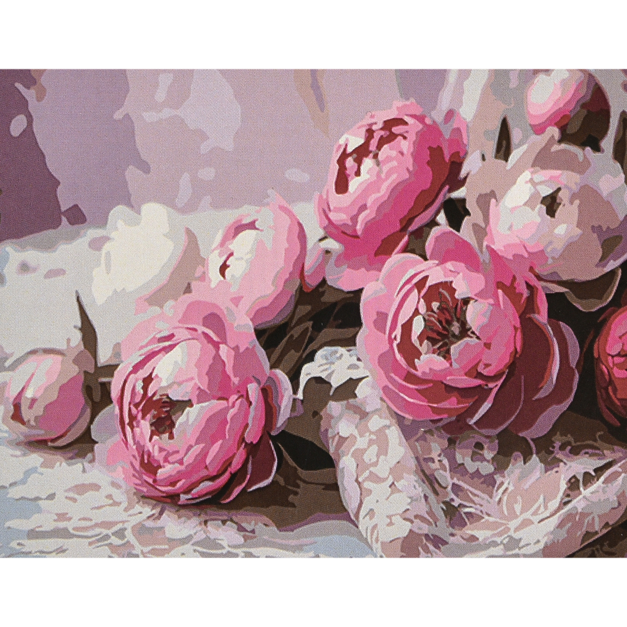 Картина за номерами ПРЕМІУМ Квіткова феєрія з лаком та рівнем