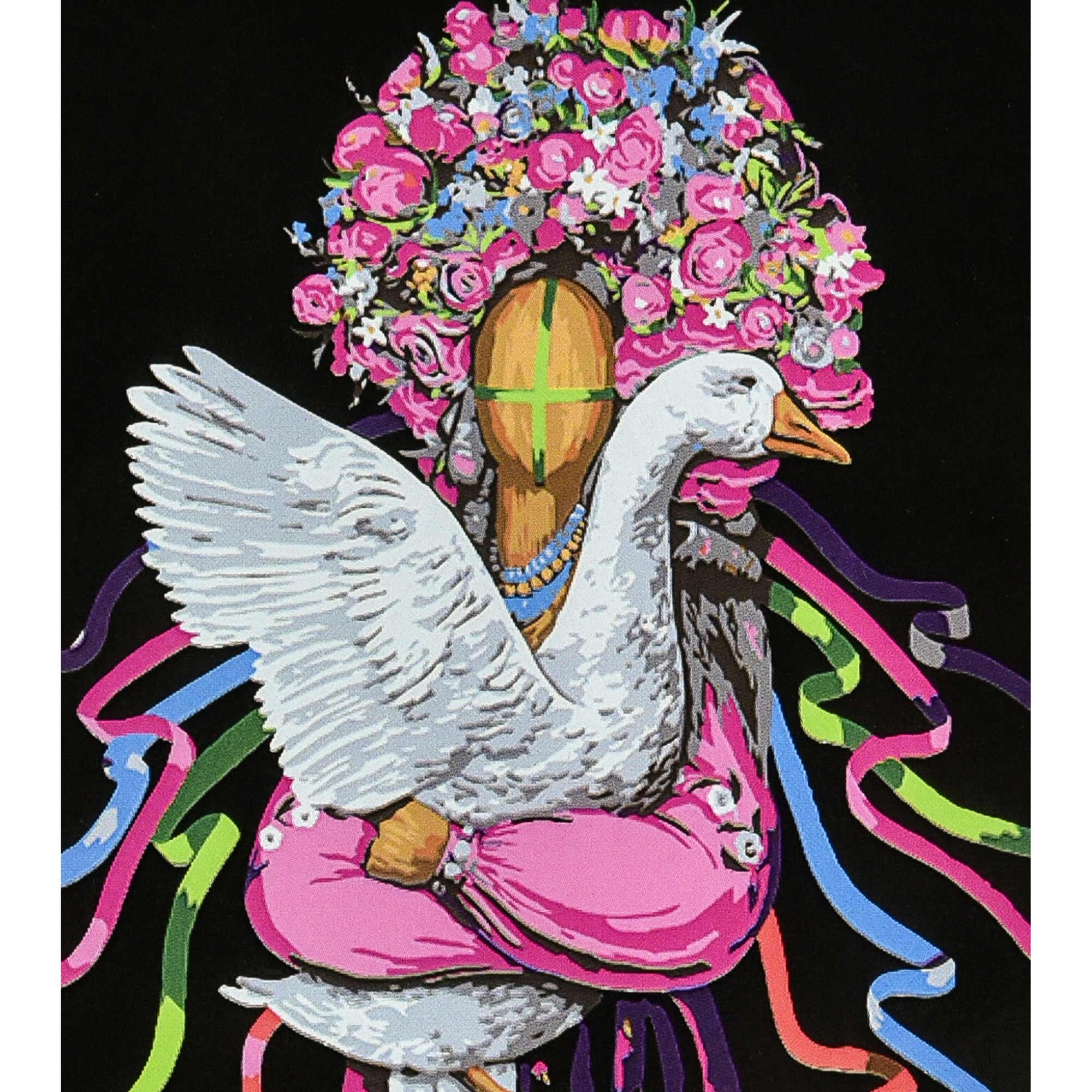 Картина за номерами ПРЕМІУМ Господарка на чорному фоні з лаком