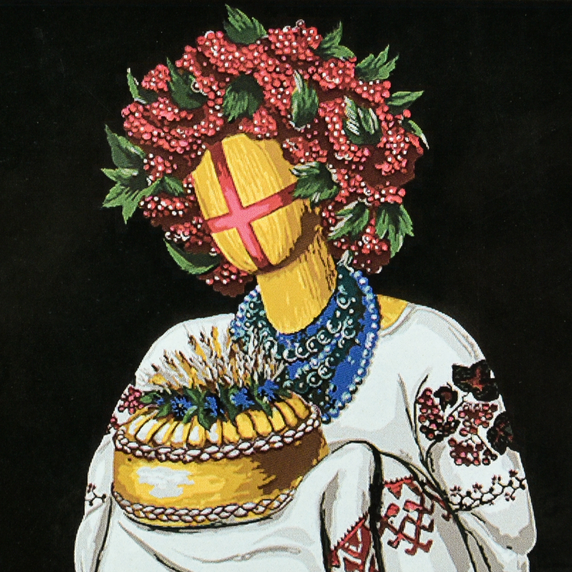 Картина за номерами ПРЕМІУМ Гостинна на чорному фоні з лаком