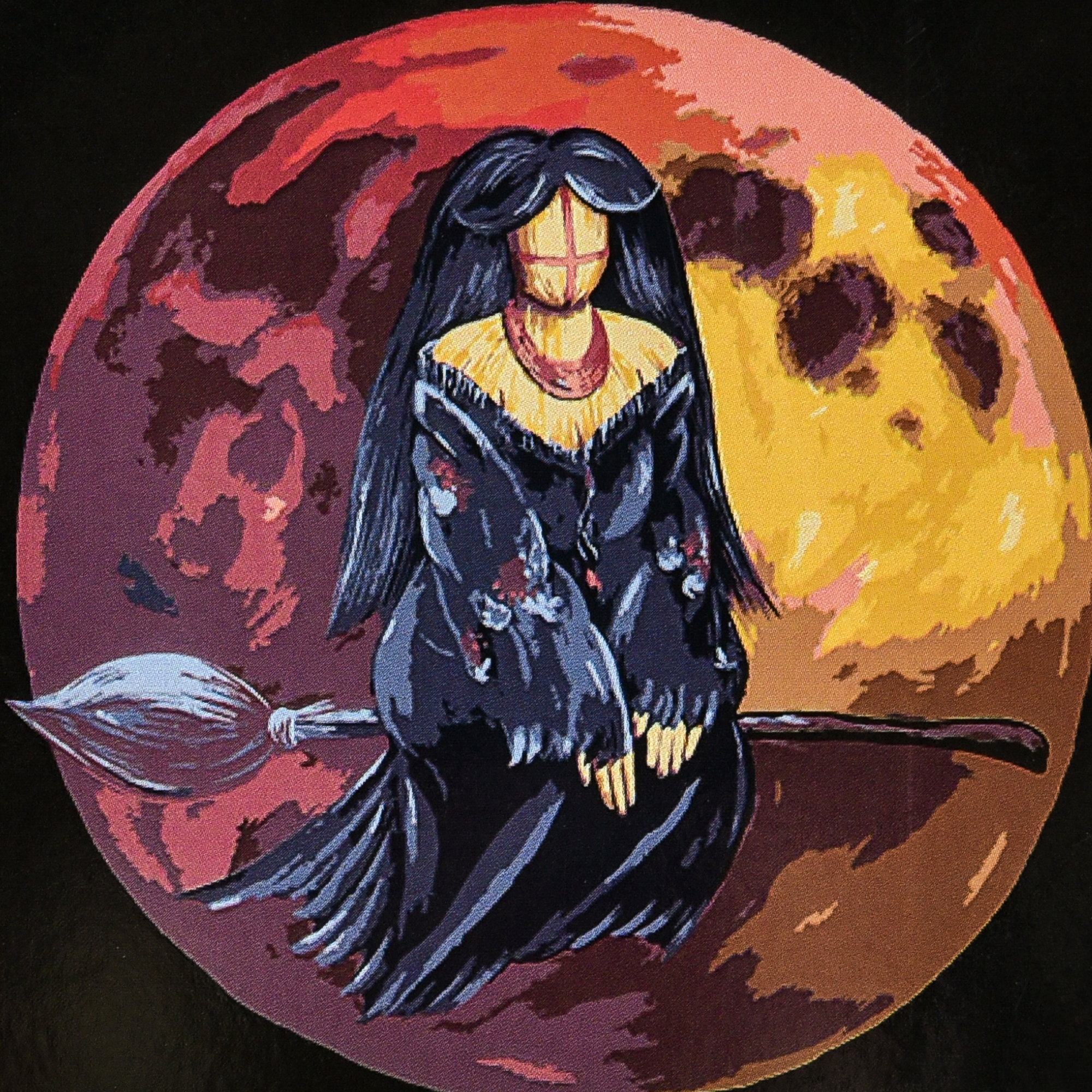 Картина по номерам ПРЕМИУМ Выбрана на черном фоне с лаком