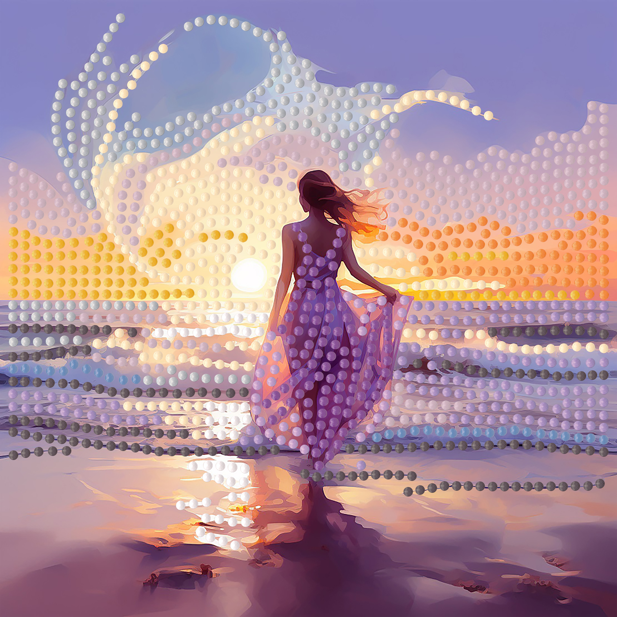 Алмазна мозаїка ПРЕМІУМ Сила стихій на паперовій основі