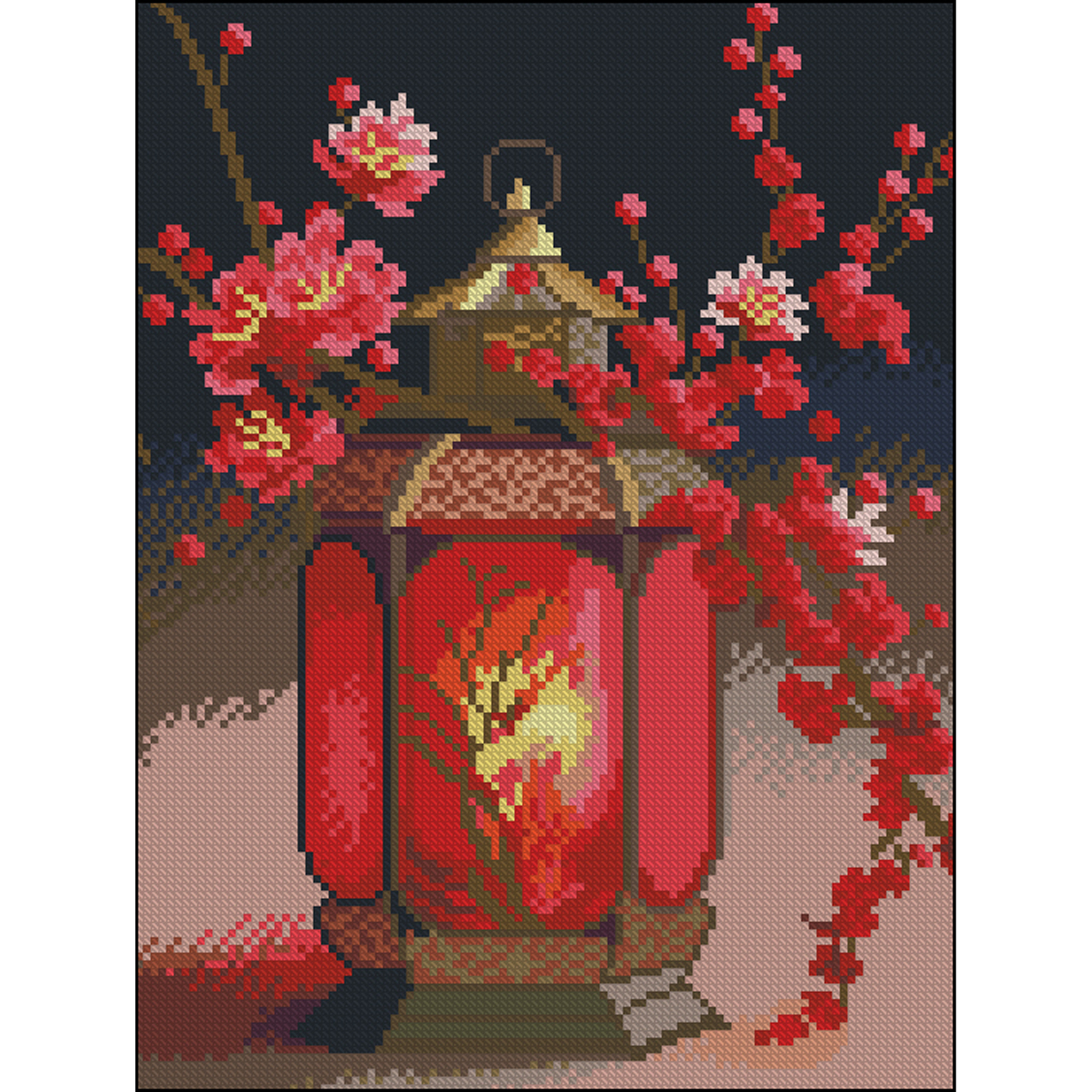 Алмазна мозаїка ПРЕМІУМ Ліхтарик без підрамника