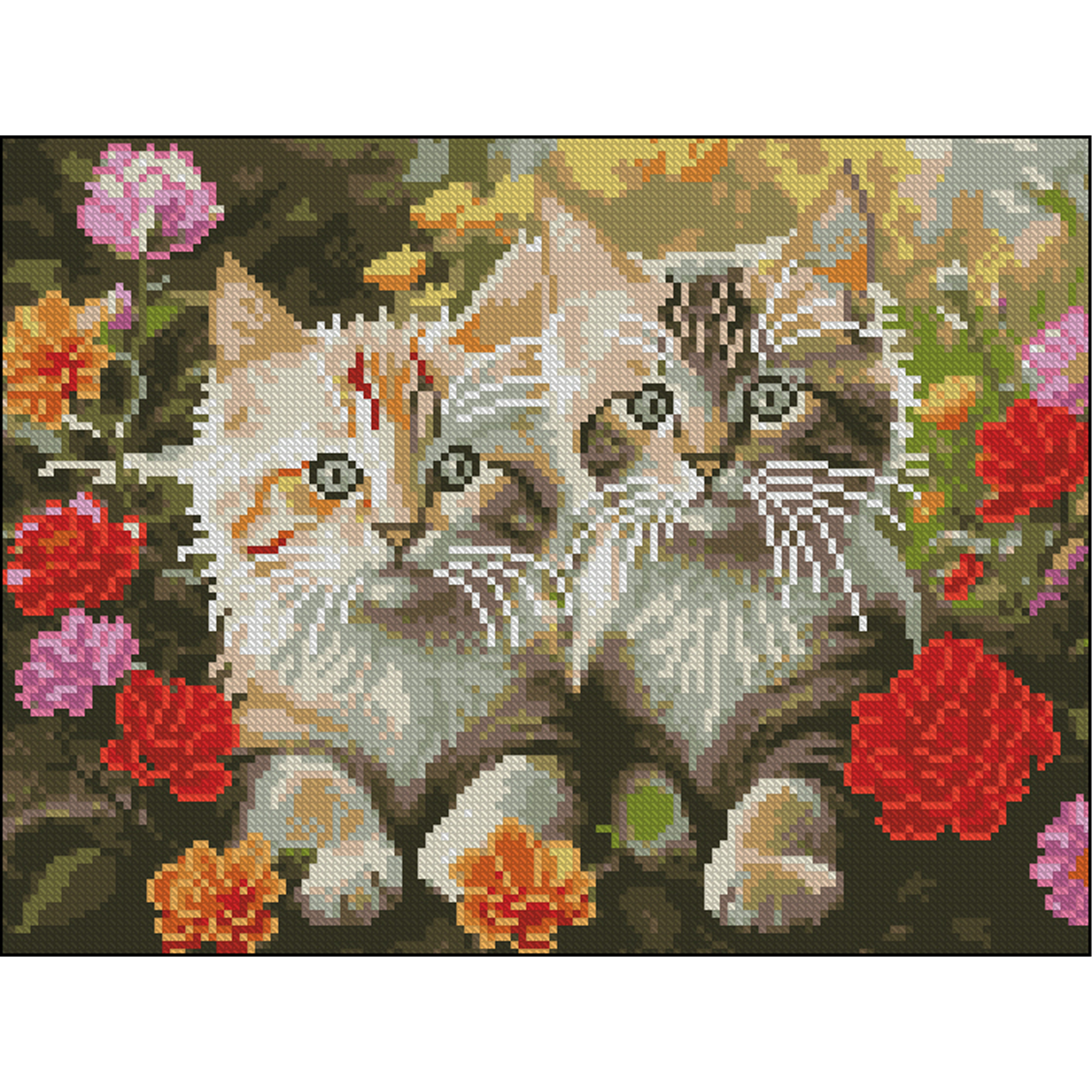 Алмазна мозаїка ПРЕМІУМ Кошенятки без підрамника