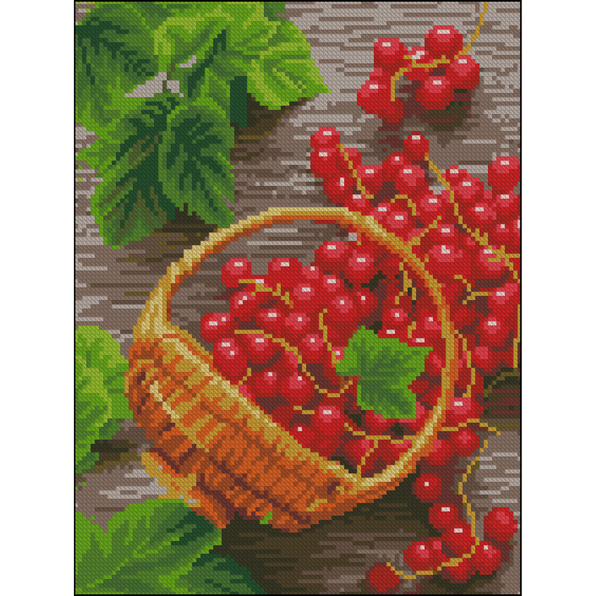 Алмазна мозаїка ПРЕМІУМ Порічка без підрамника