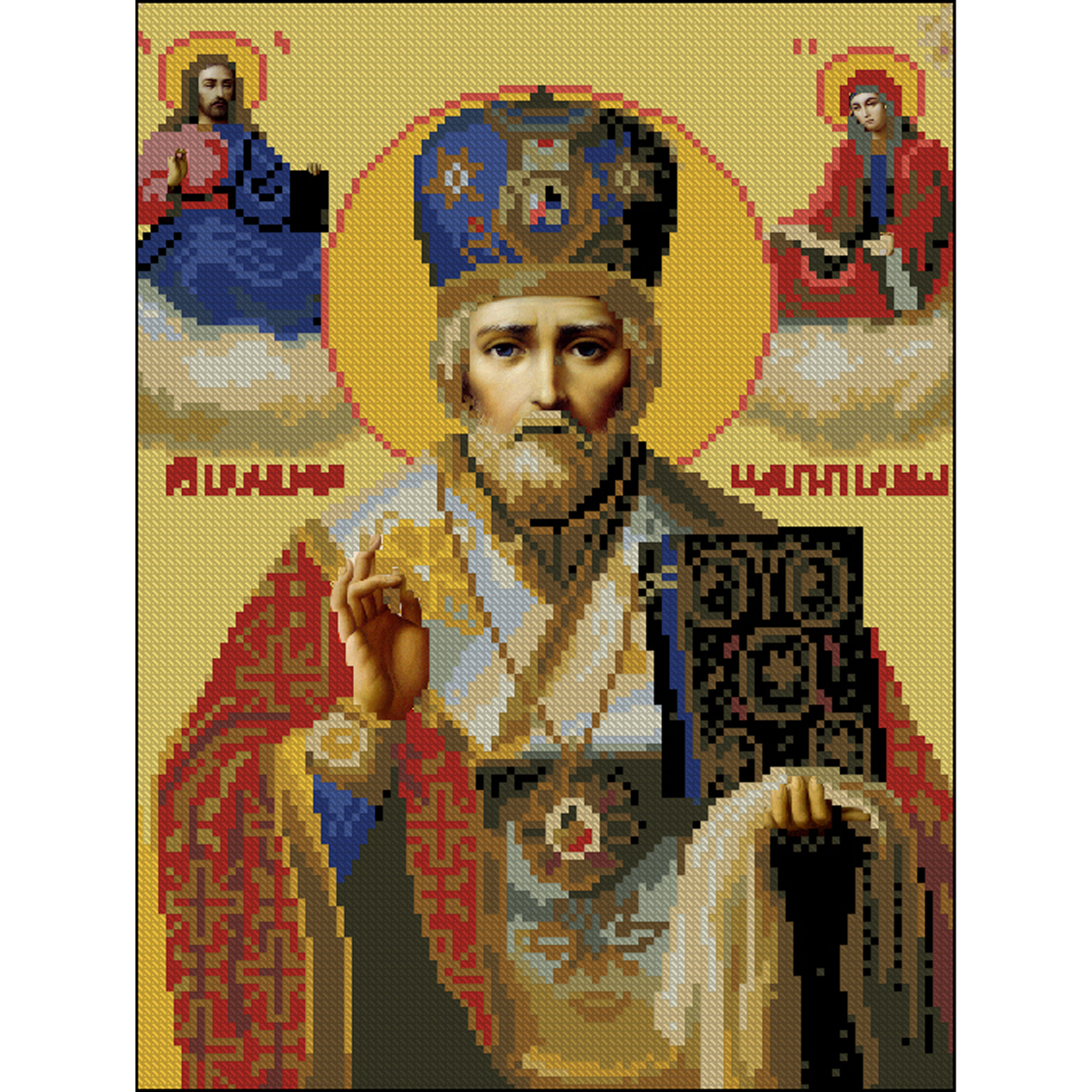 Алмазна мозаїка ПРЕМІУМ Святий Миколай без підрамника