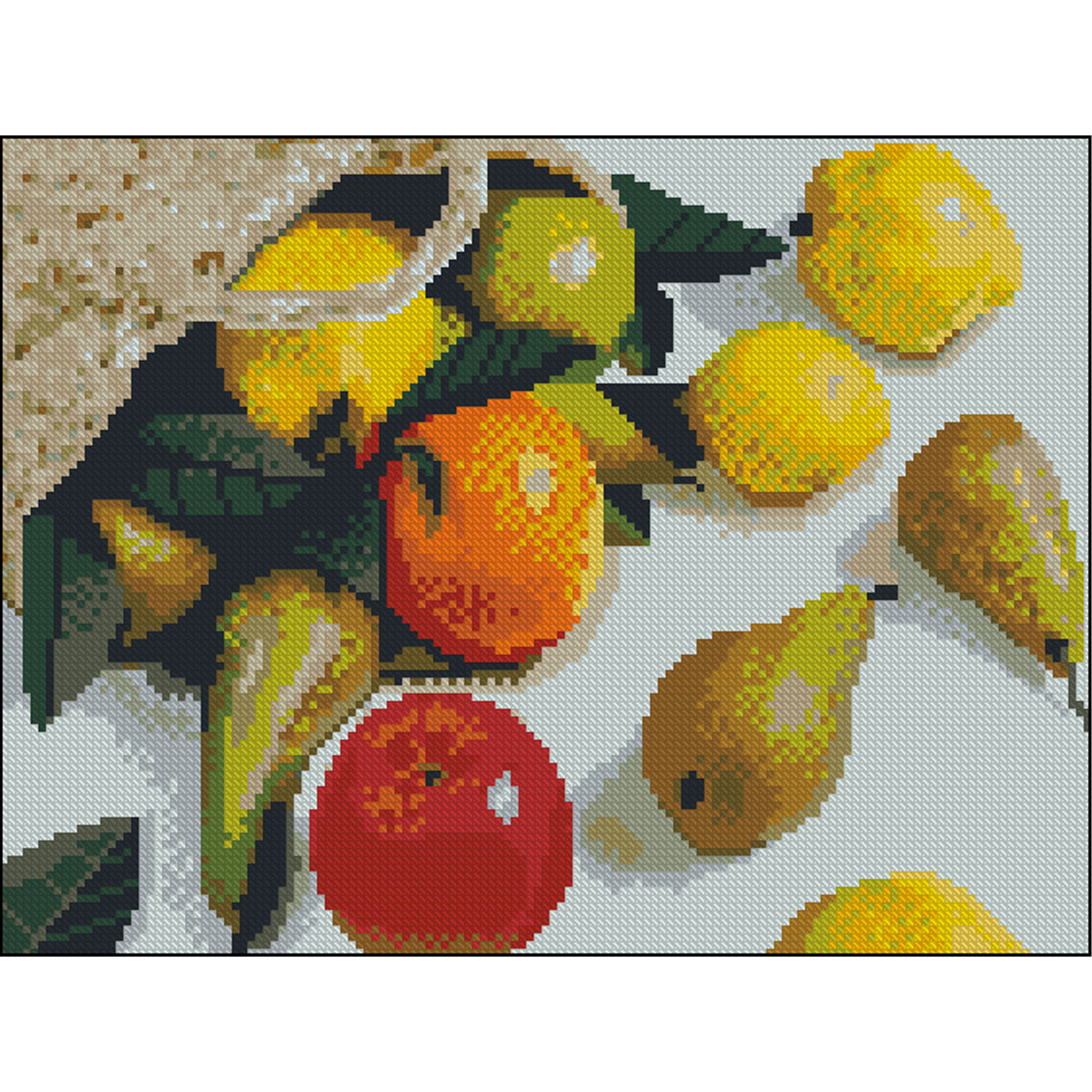 Алмазна мозаїка ПРЕМІУМ Фрукти без підрамника