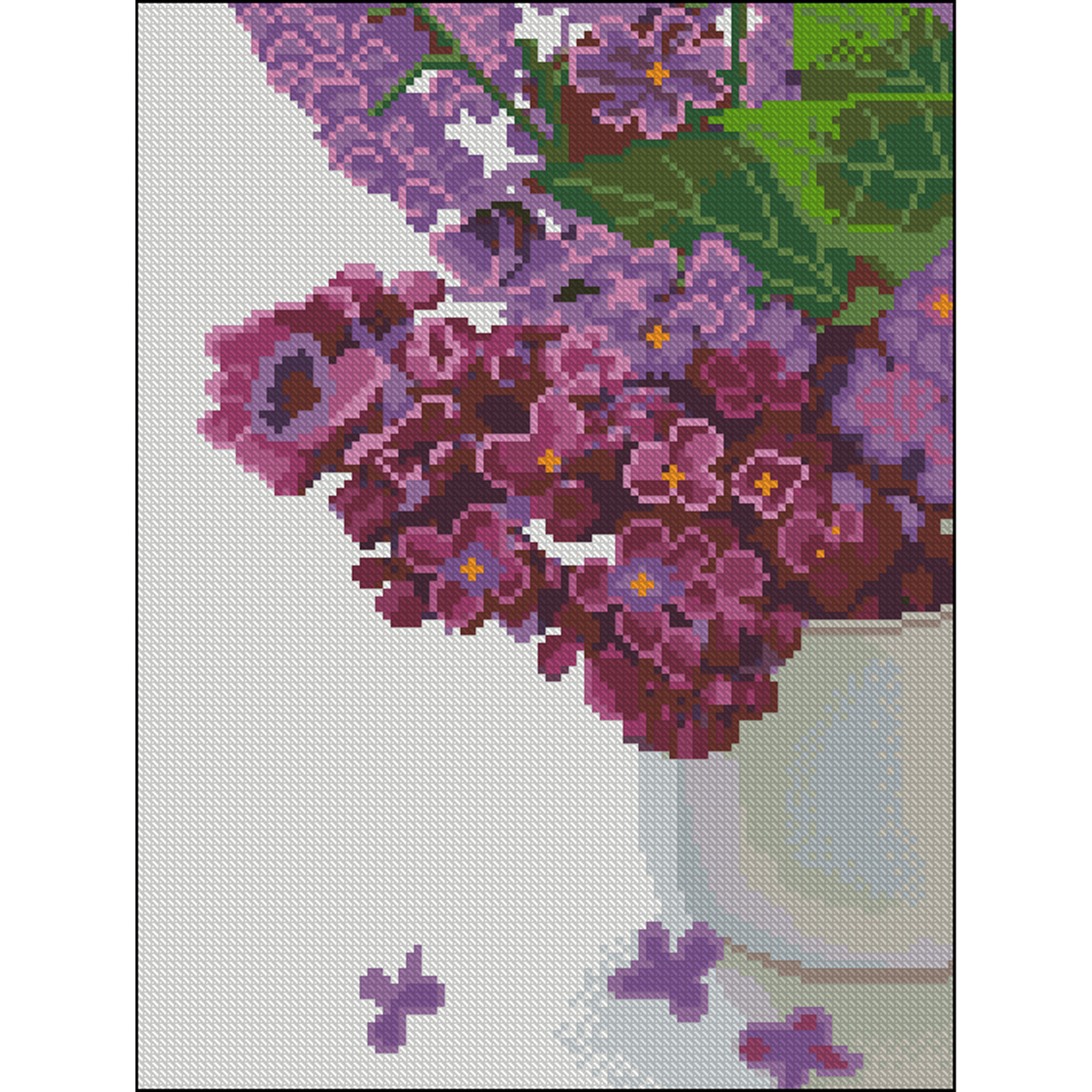 Алмазна мозаїка ПРЕМІУМ Бузковий настрій без підрамника