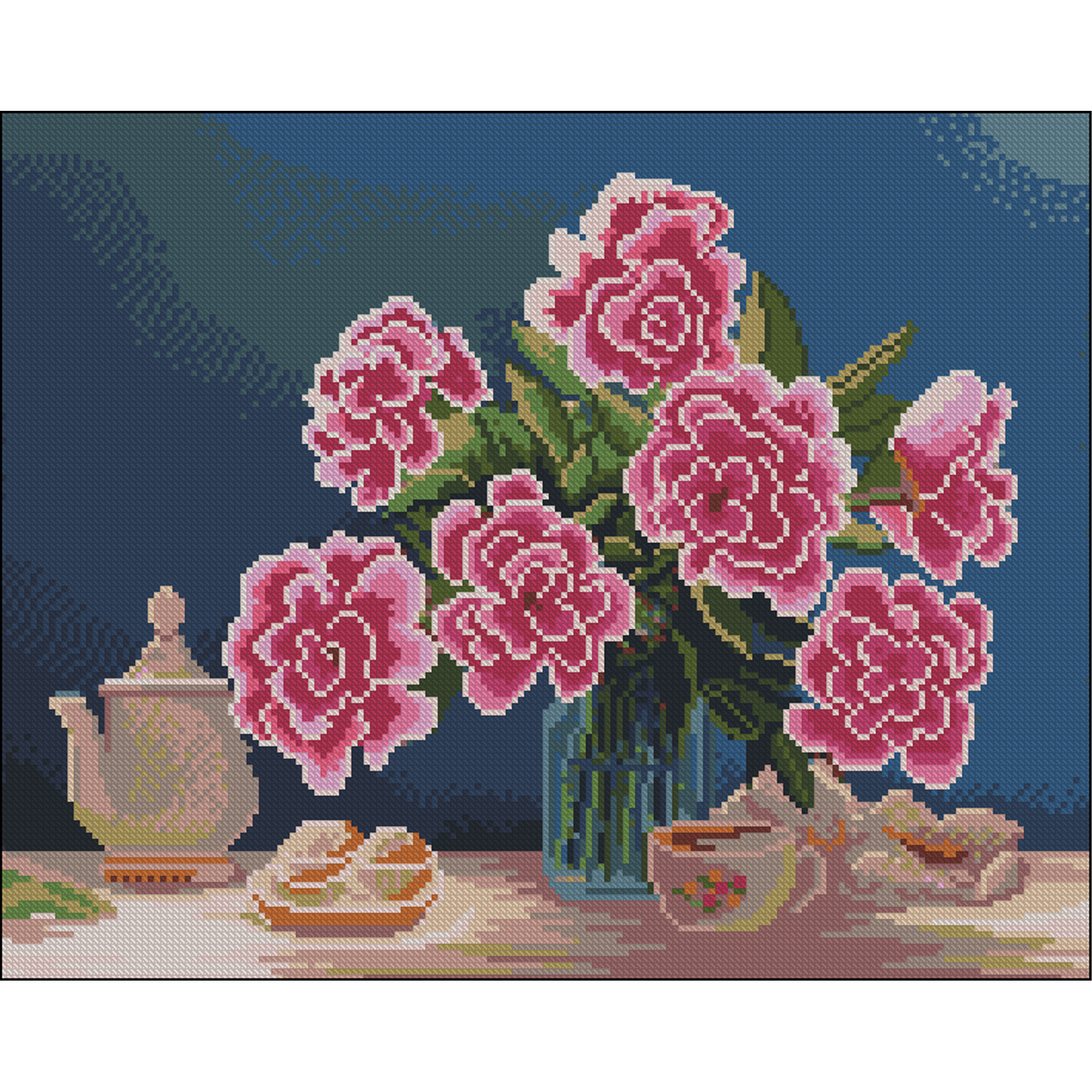 Алмазна мозаїка ПРЕМІУМ Чаювання без підрамника