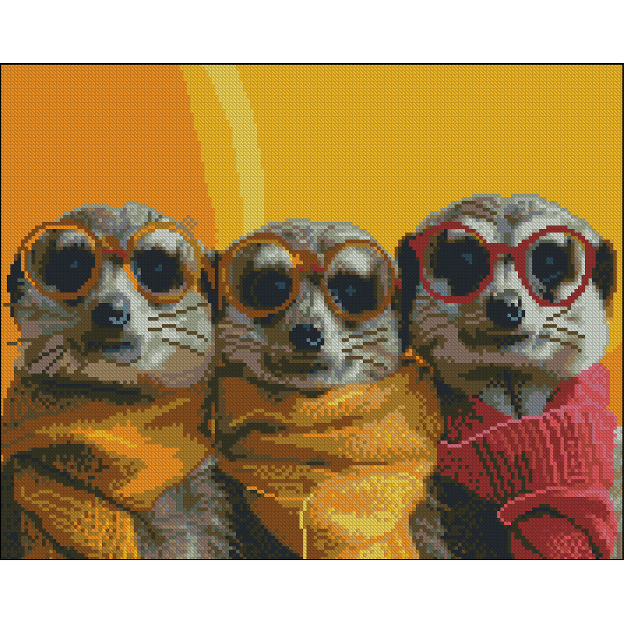 Алмазна мозаїка ПРЕМІУМ Весела команда без підрамника