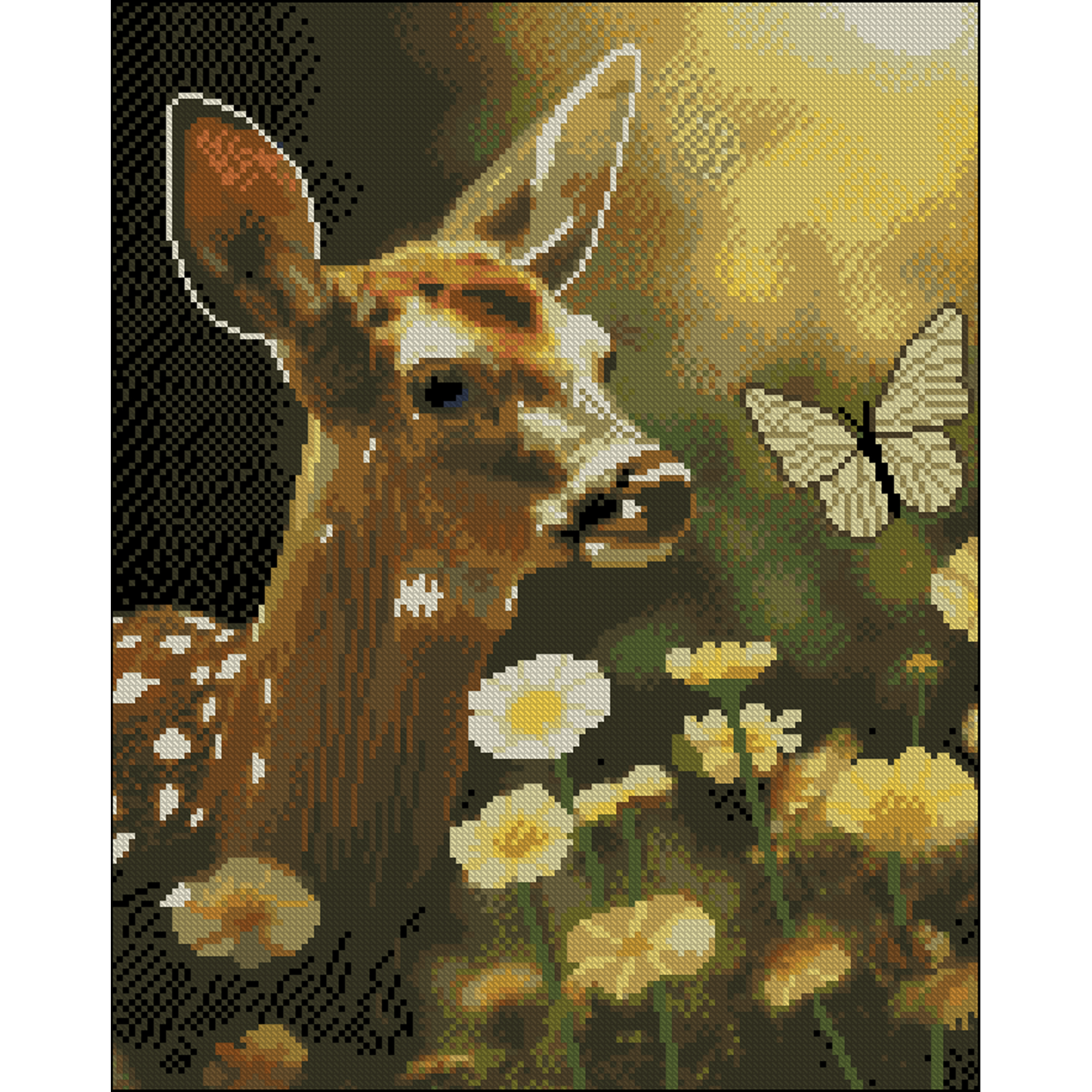 Алмазна мозаїка ПРЕМІУМ Олень у лоні природи без підрамника