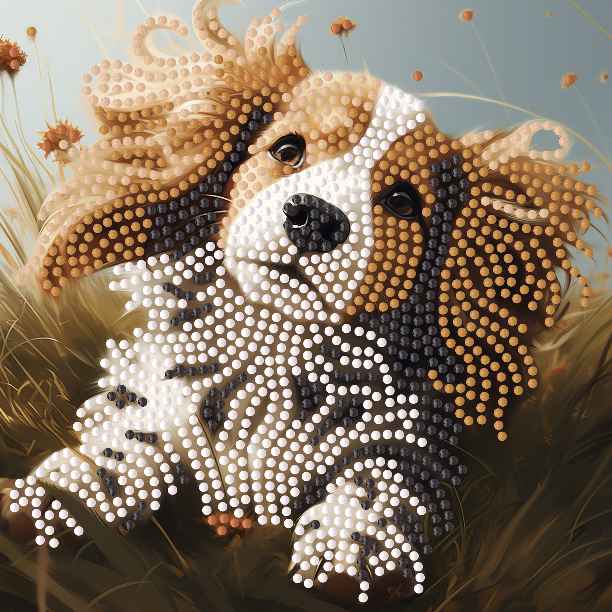 Алмазна мозаїка ПРЕМІУМ Дружечок на паперовій основі