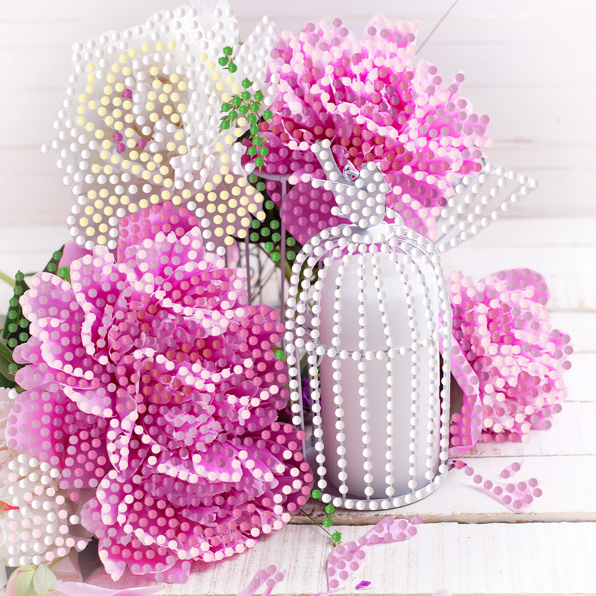 Алмазна мозаїка ПРЕМІУМ Ранкова ніжність на паперовій основі