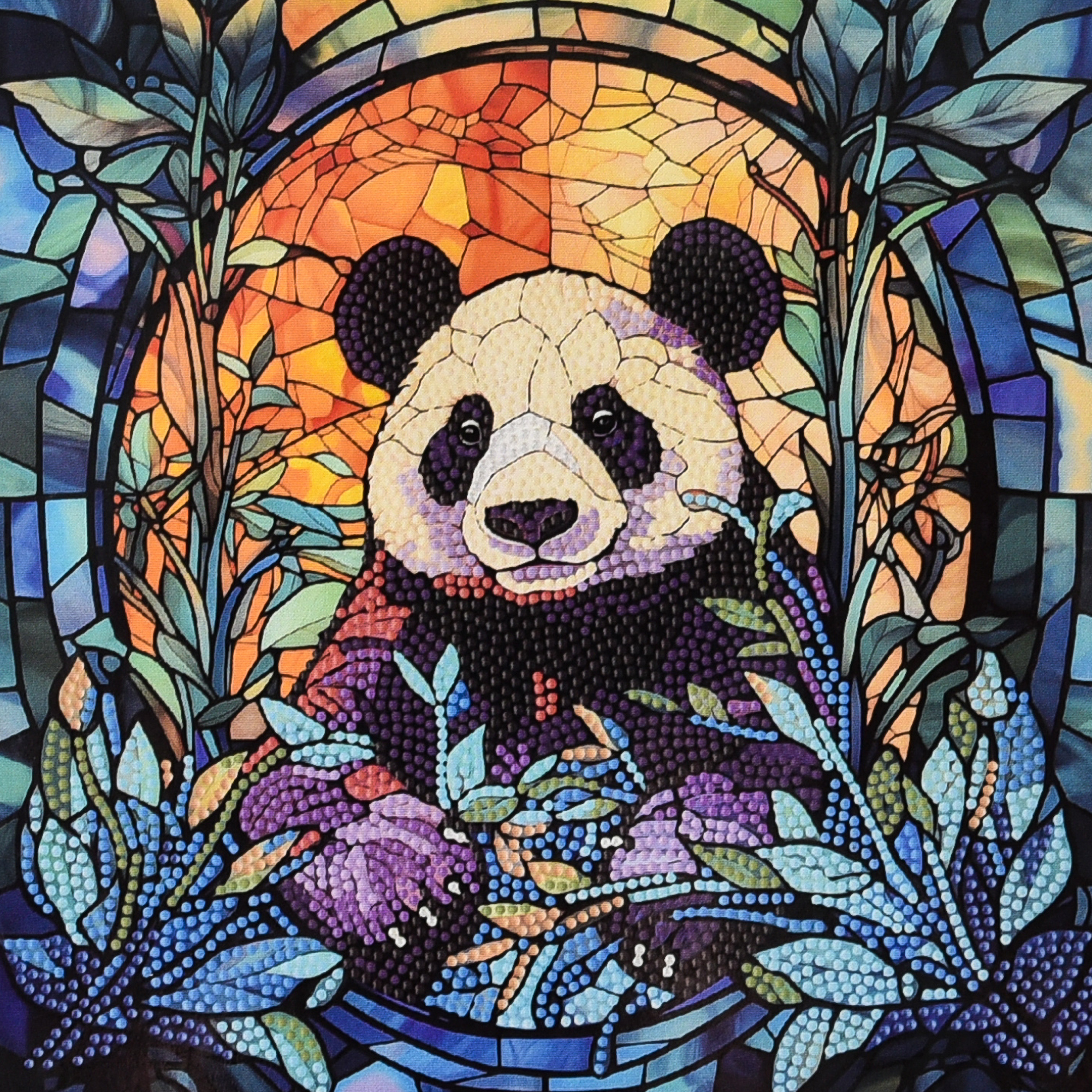 Алмазна мозаїка ПРЕМІУМ Панда в тиші