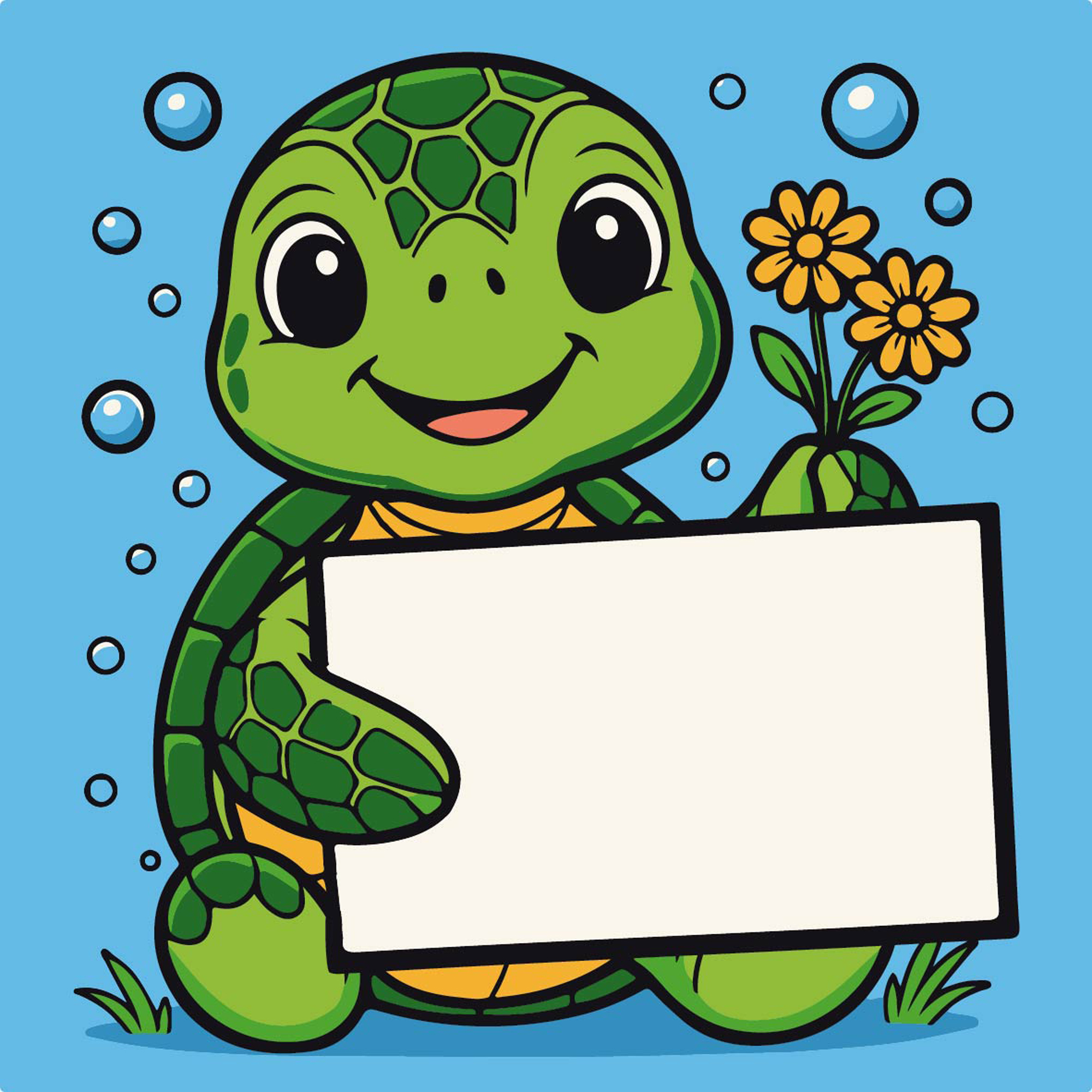 Картина за номерами Черепаха з листівкою