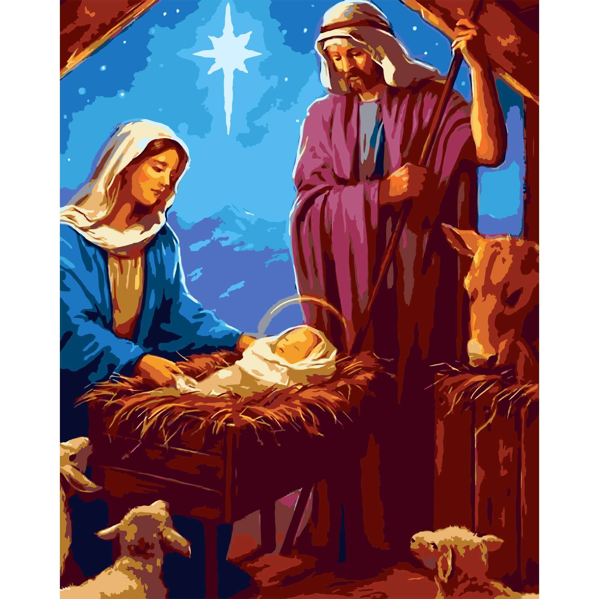 Картина за номерами Свята ніч